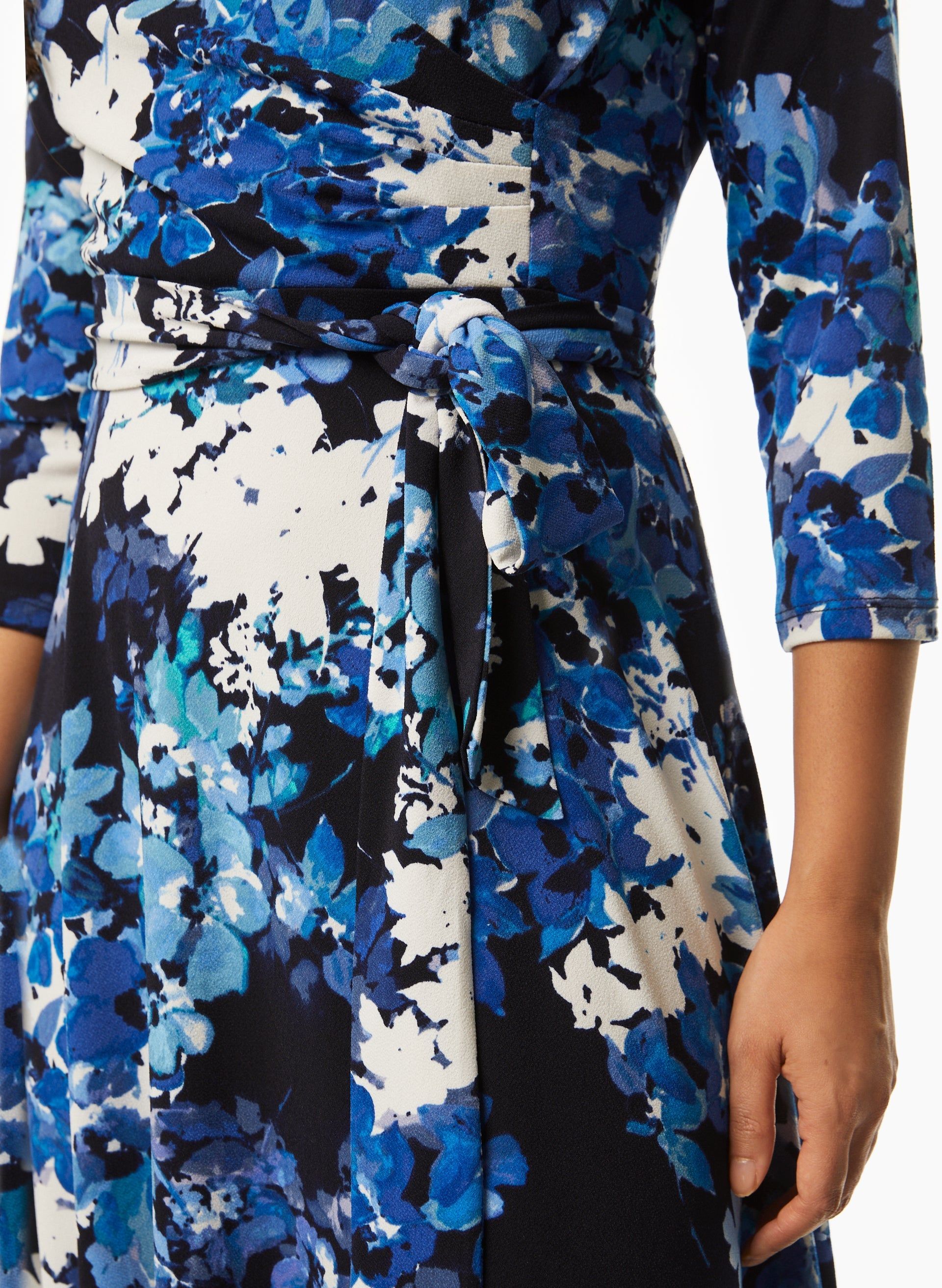 Floral Print Wrap Midi Dress sold by Laura product image thumbnail 5