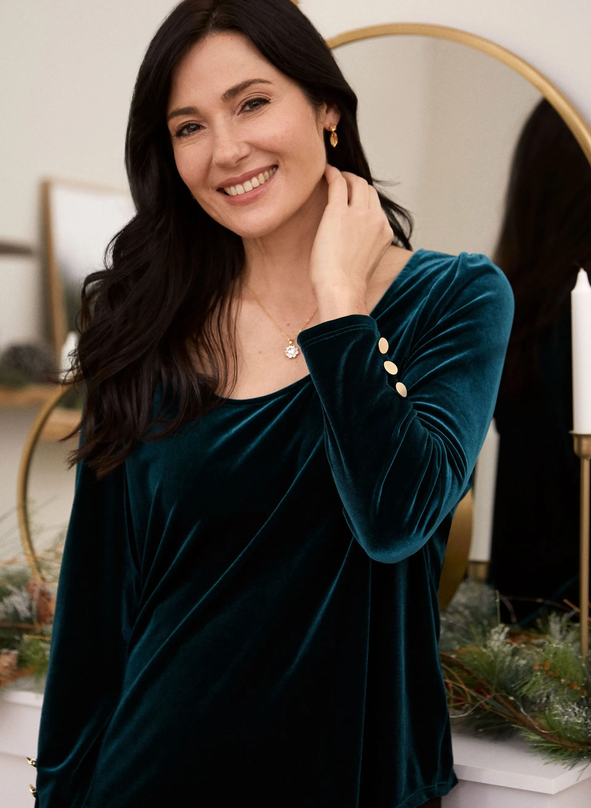 Velour Scoop Neck Top sold by Laura product image thumbnail 2