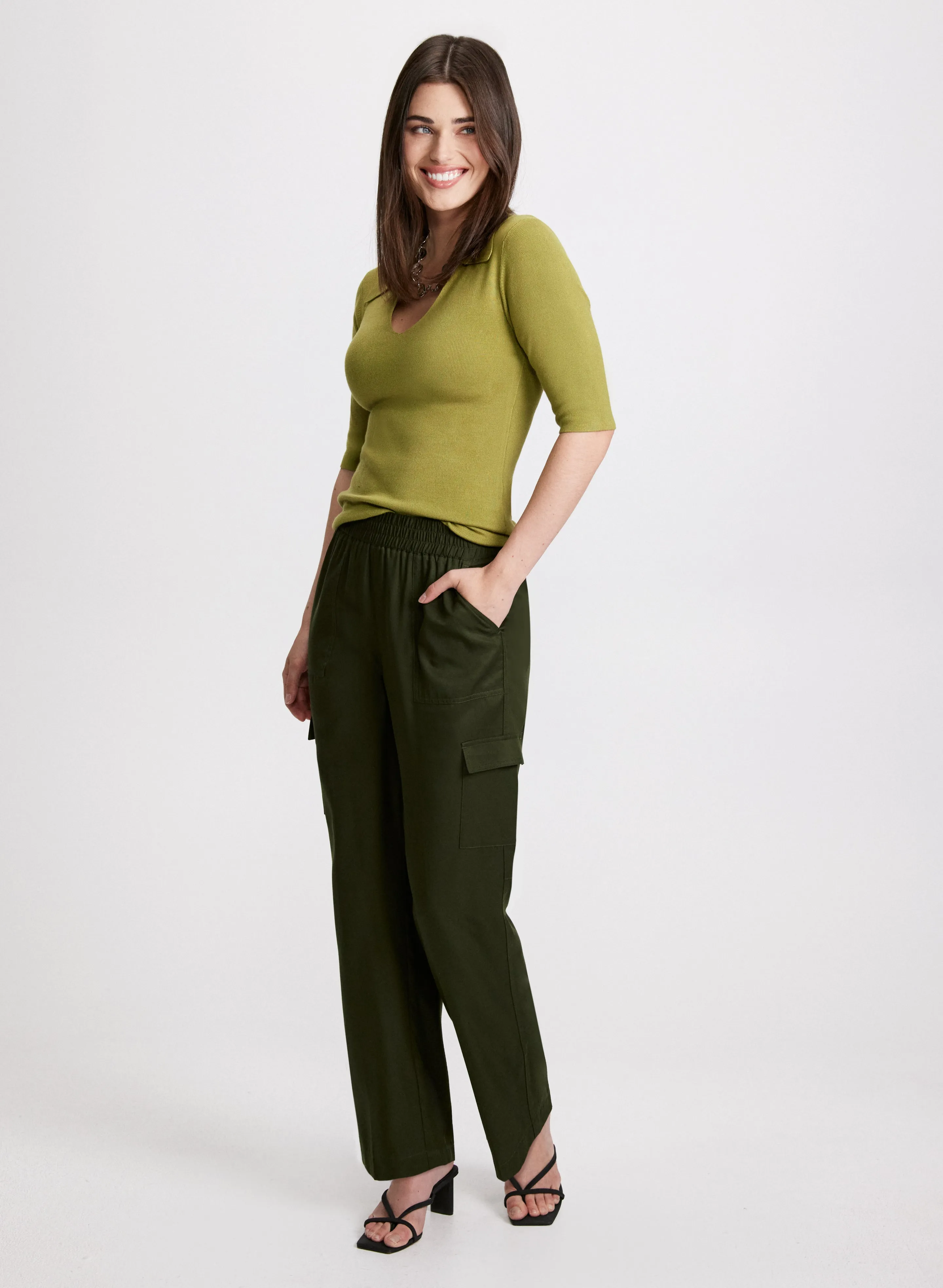 V-Neck Polo Sweater & Cargo Pants sold by Laura