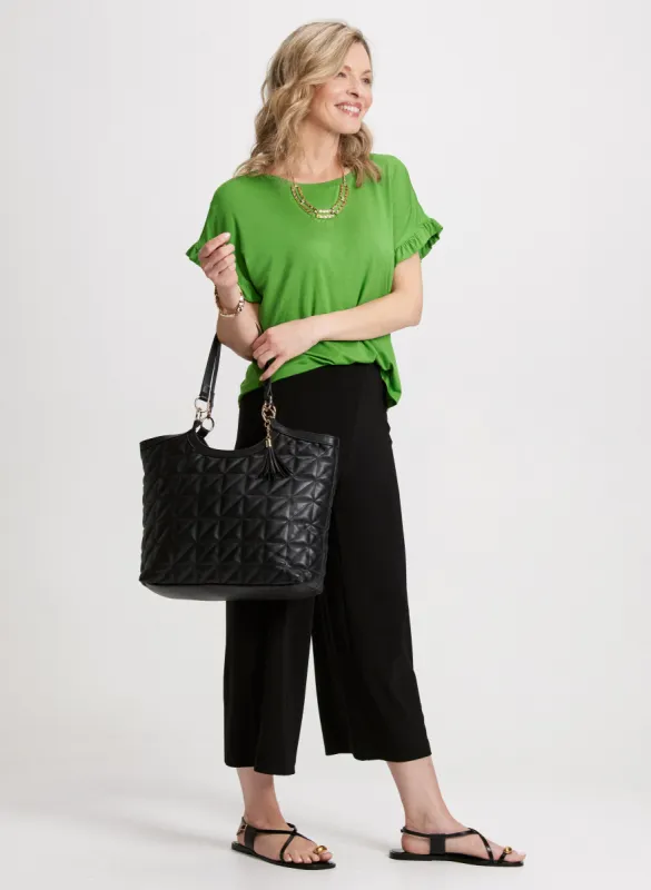 Ruffle Sleeve T-Shirt & Wide Leg Capris sold by Laura
