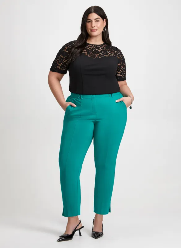 Illusion Neck Top & Ankle Pants sold by Laura