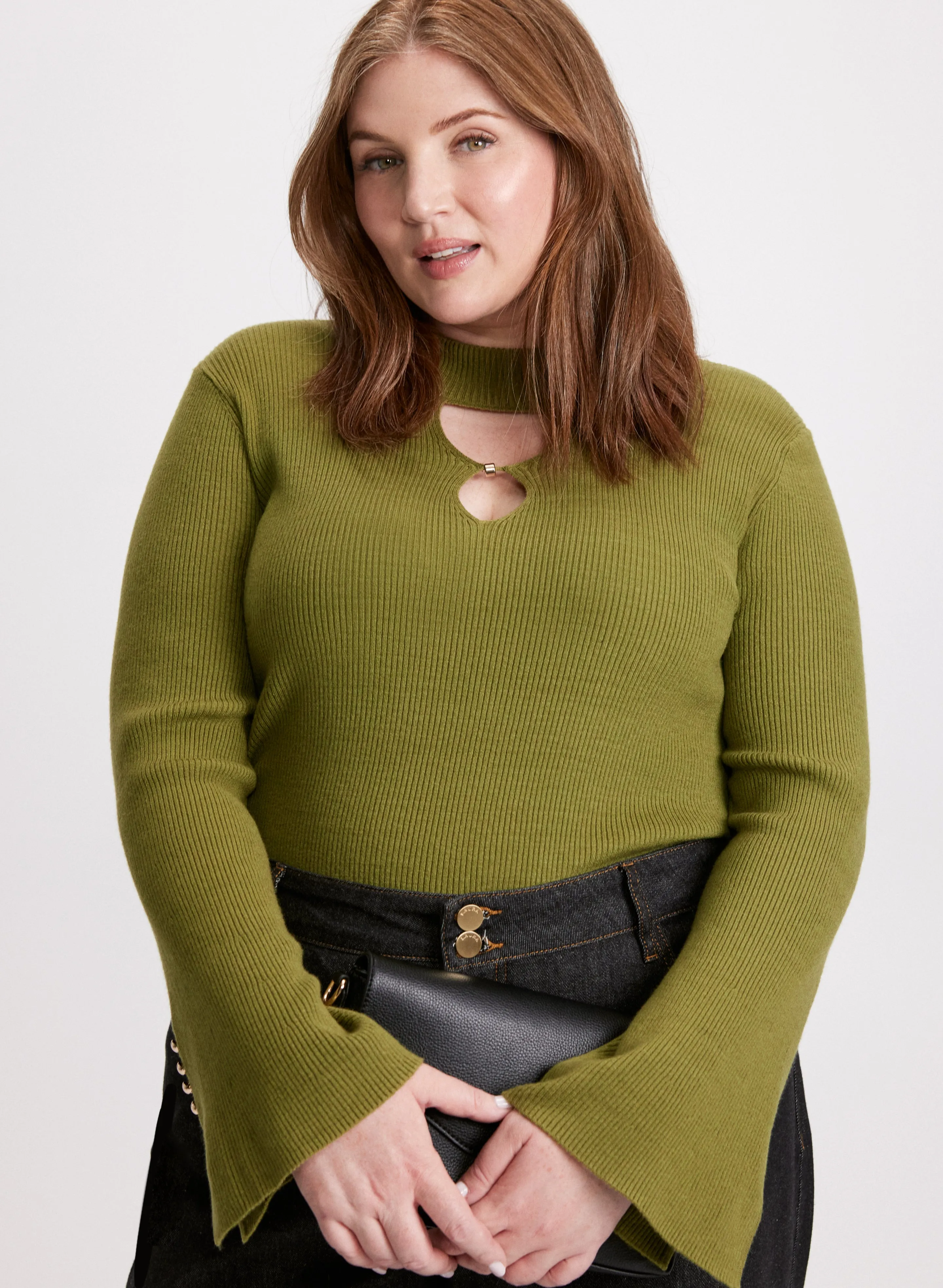 Cutout Ribbed Sweater sold by Laura