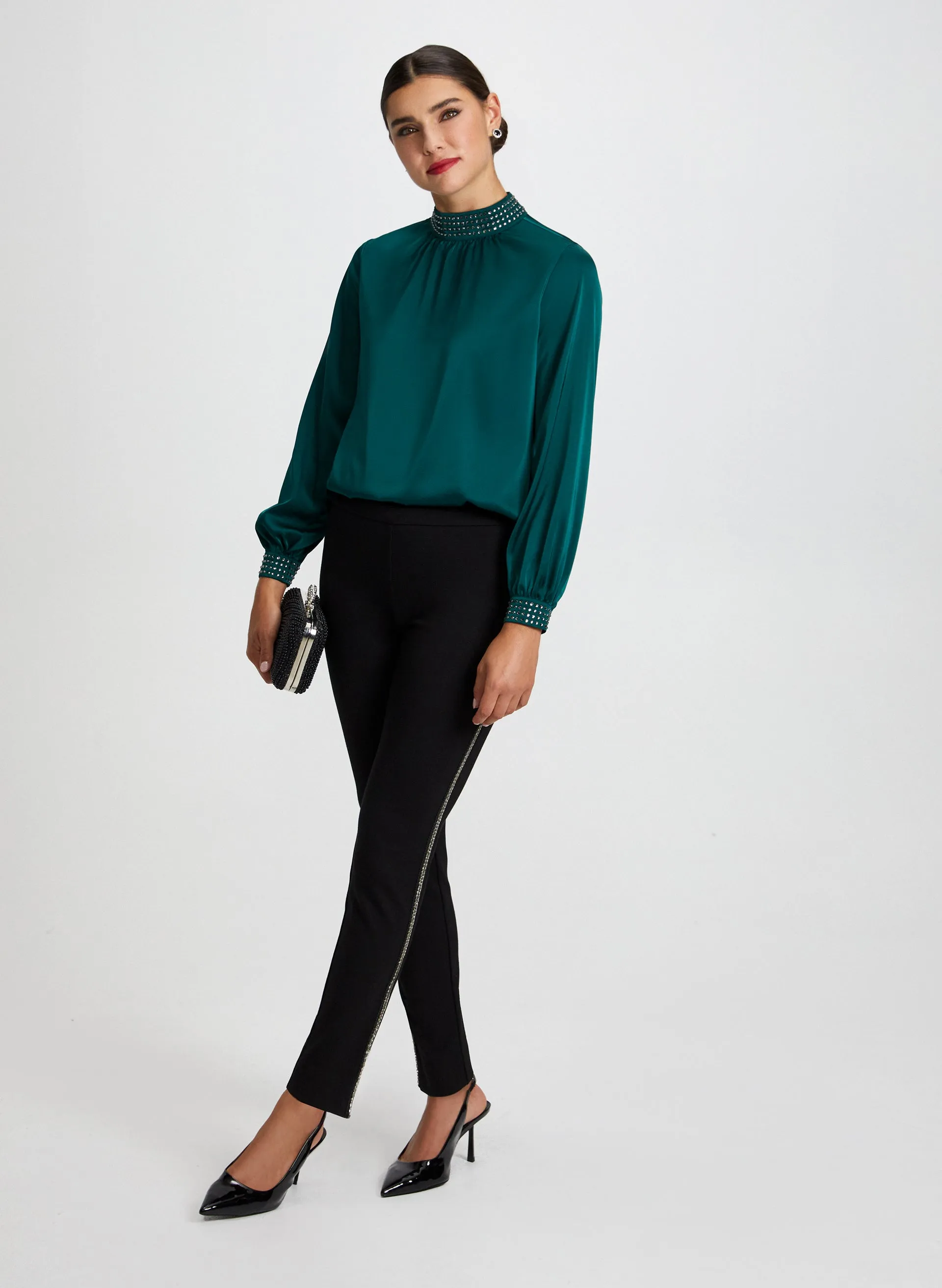 Satin Blouse & Striped Pants sold by Laura