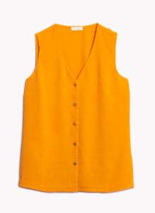 Sleeveless Button Front Blouse sold by Laura