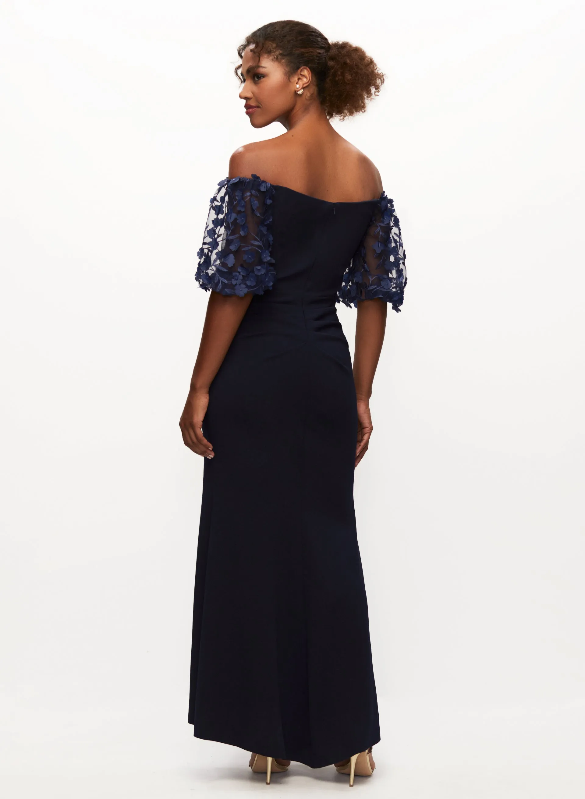 Floral Sleeve Off-the-Shoulder Dress sold by Laura product image thumbnail 4