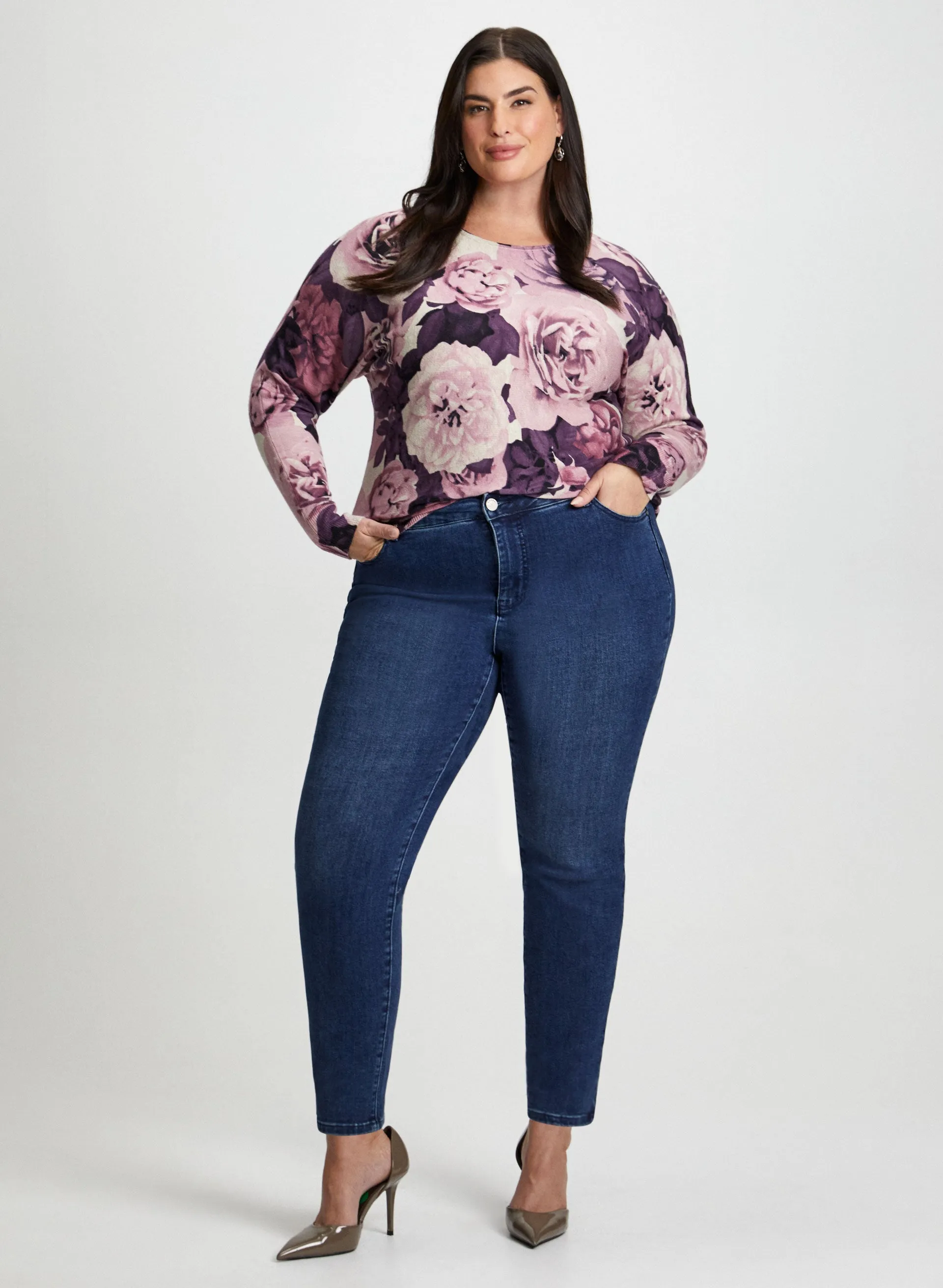 Dolman Sleeve Floral Print Sweater sold by Laura product image thumbnail 3
