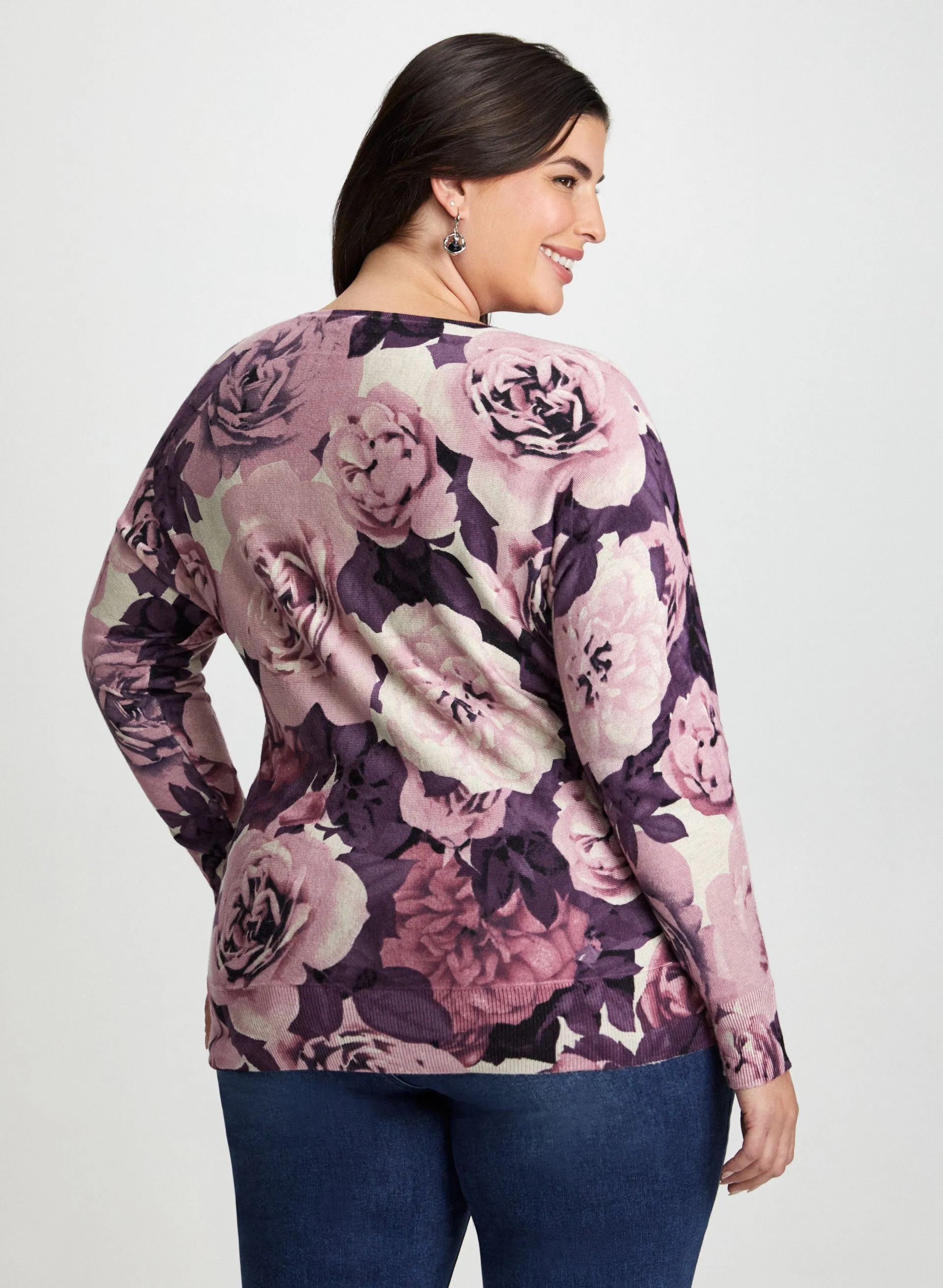 Dolman Sleeve Floral Print Sweater sold by Laura product image thumbnail 4