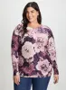 Dolman Sleeve Floral Print Sweater sold by Laura