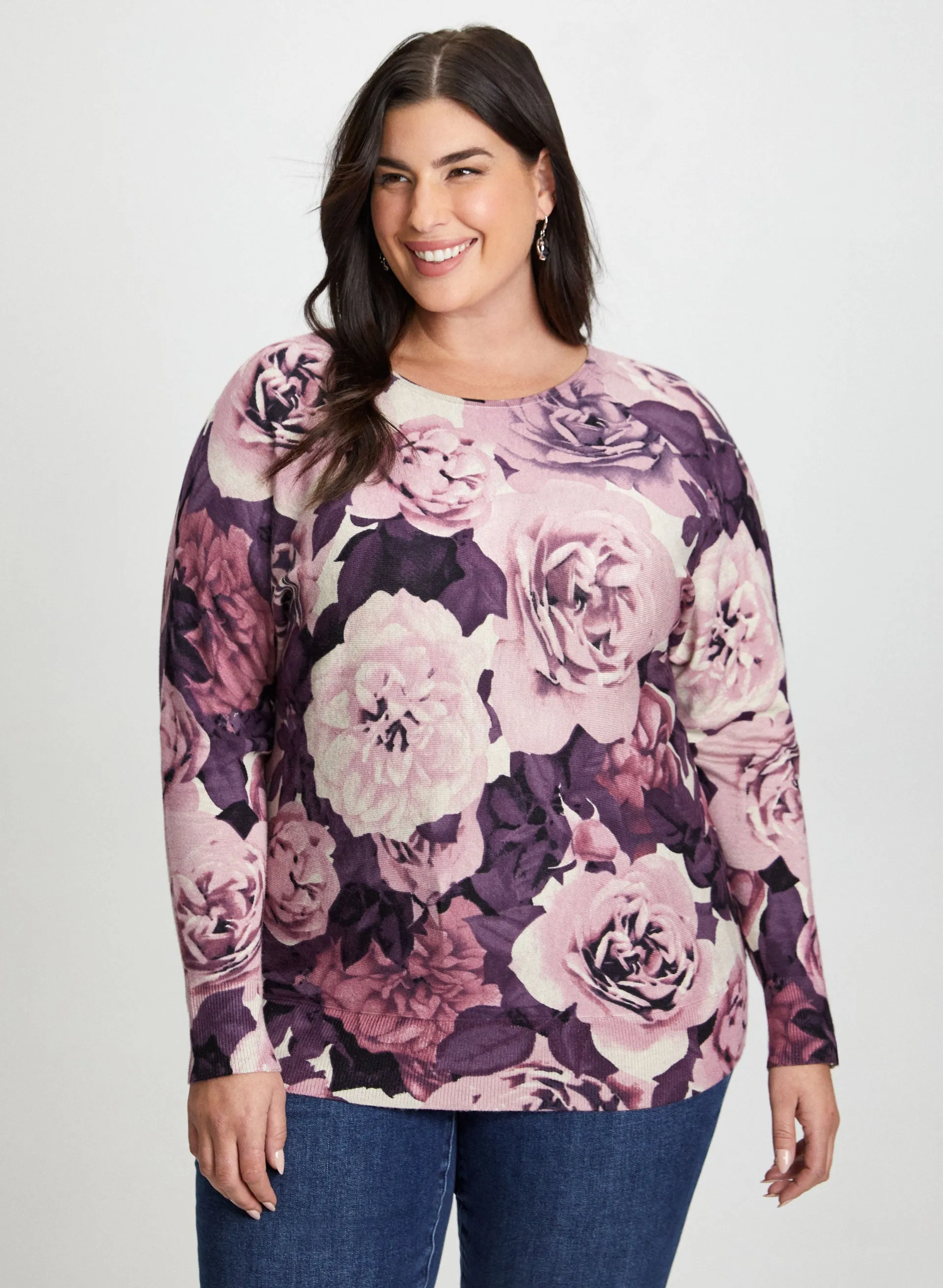 Dolman Sleeve Floral Print Sweater sold by Laura product image thumbnail 5