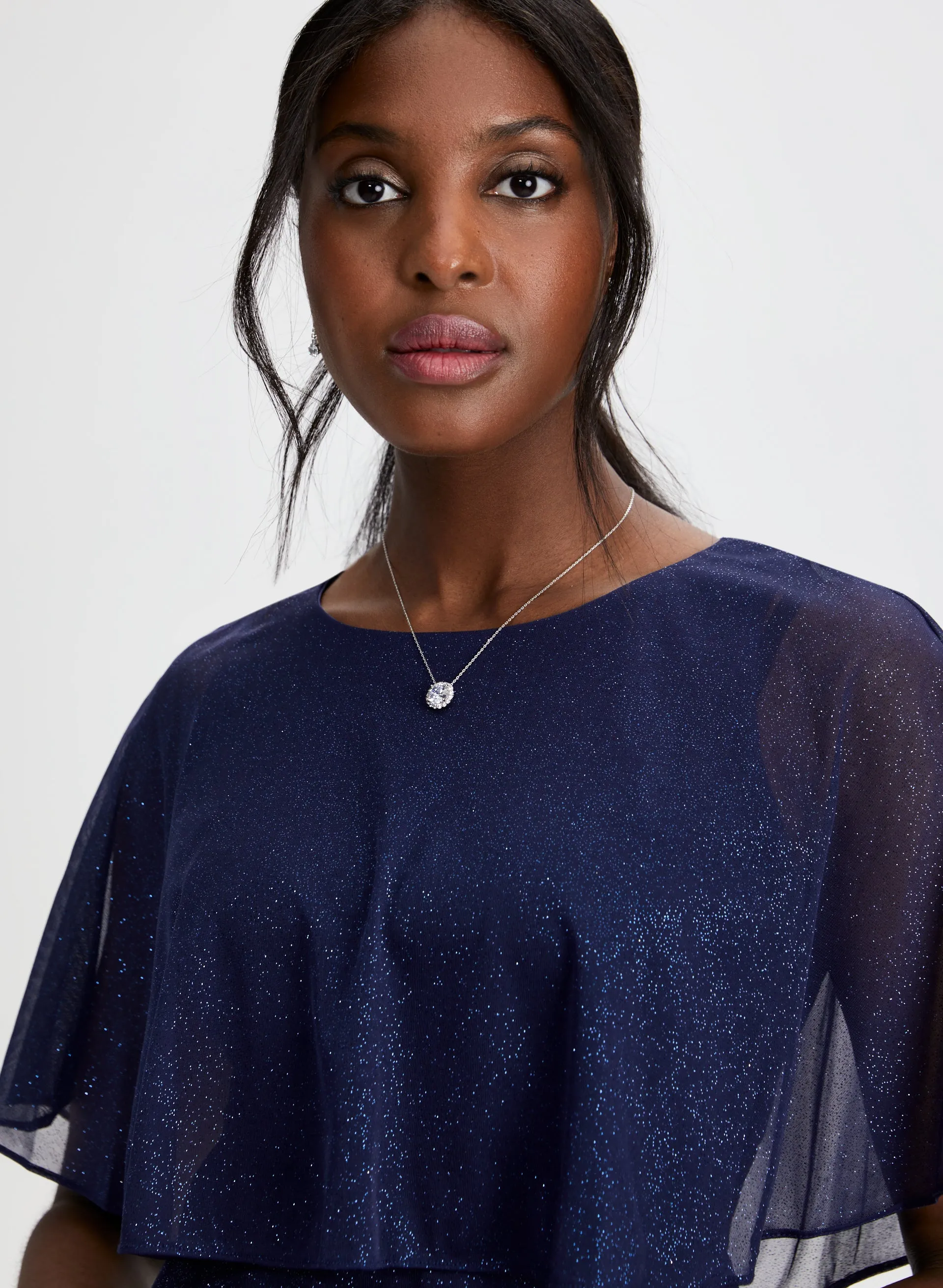 Glitter Mesh Tiered Dress sold by Laura product image thumbnail 4