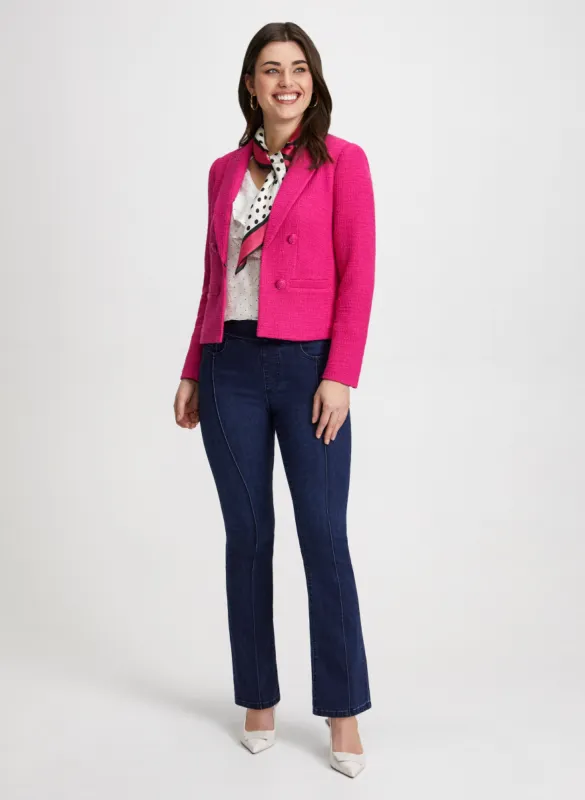 Short Bouclé Jacket & Bootcut Jeans sold by Laura