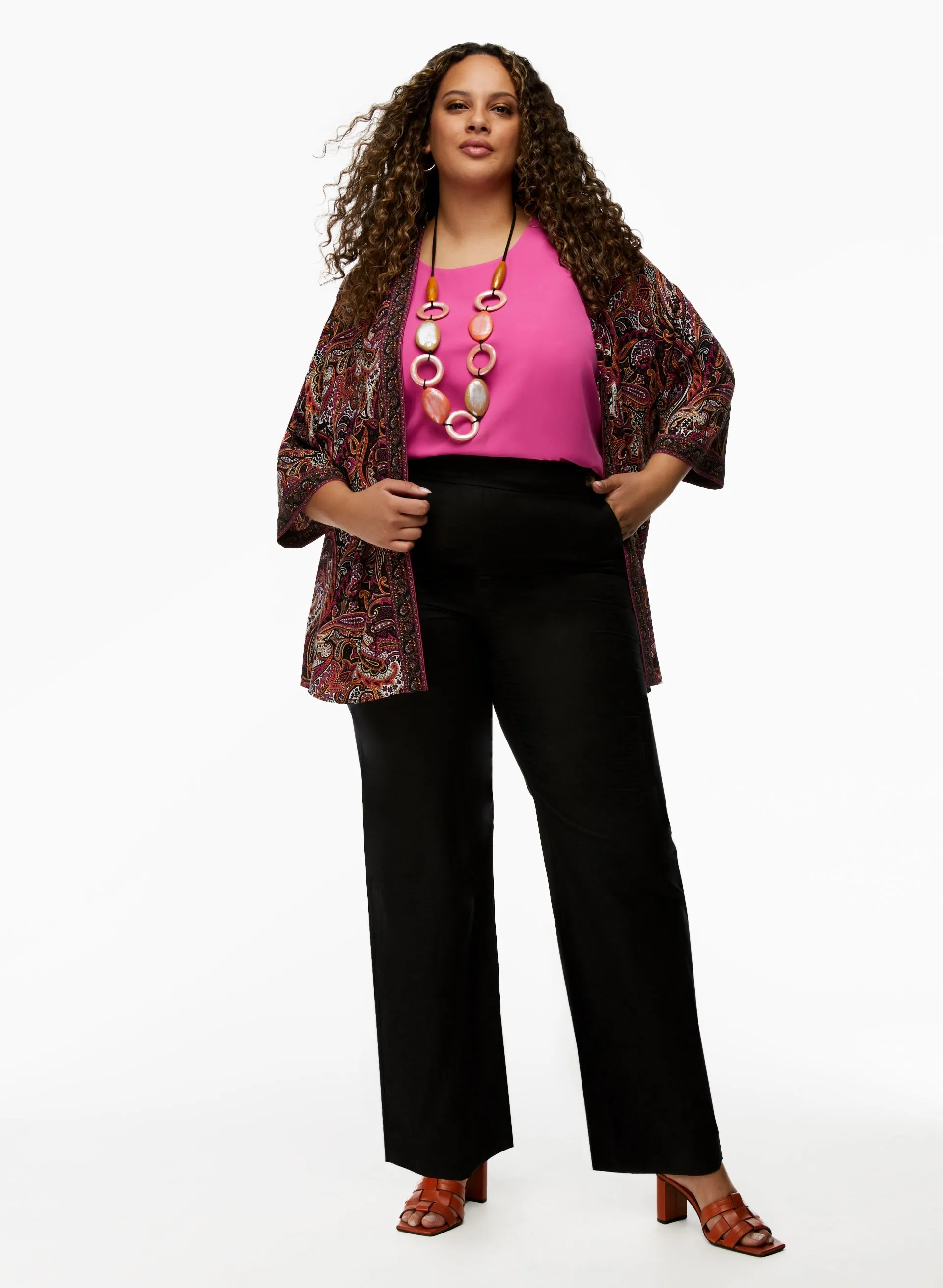 Straight Leg Linen-Blend Pants sold by Laura product image thumbnail 4