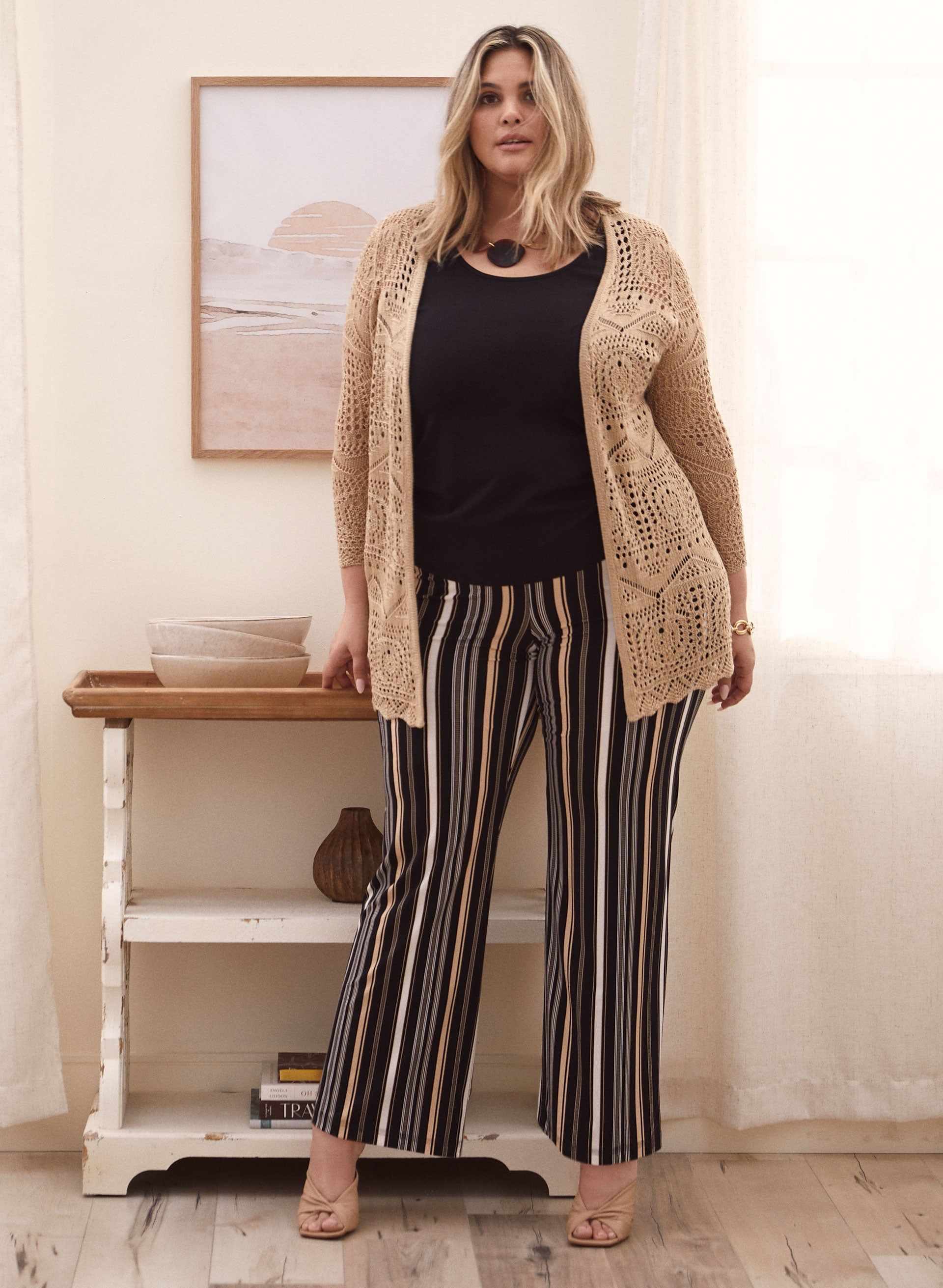 Stripe Print Wide Leg Pants sold by Laura product image thumbnail 3