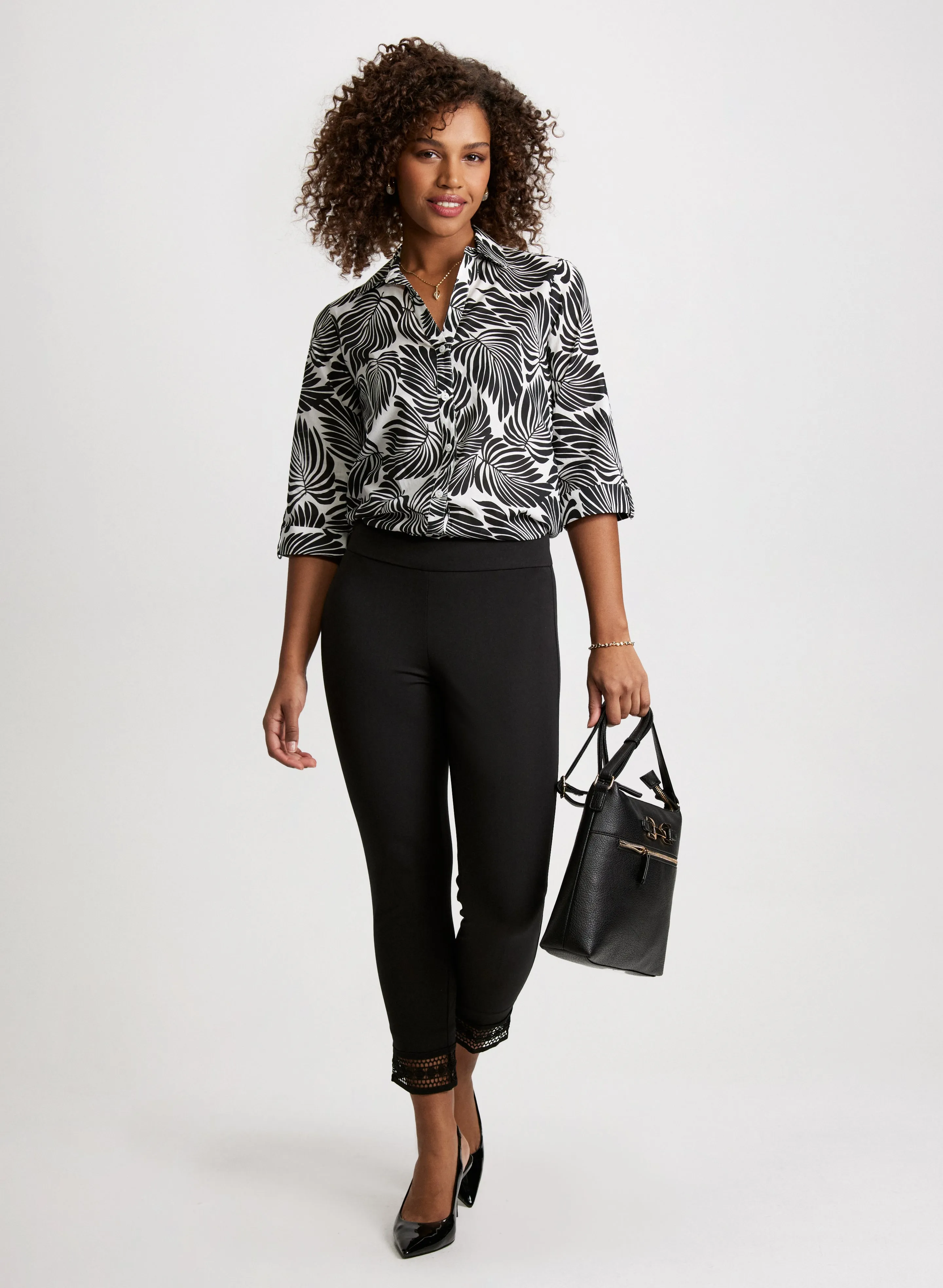 Lace Hem Pull-On Ankle Pants sold by Laura product image thumbnail 3