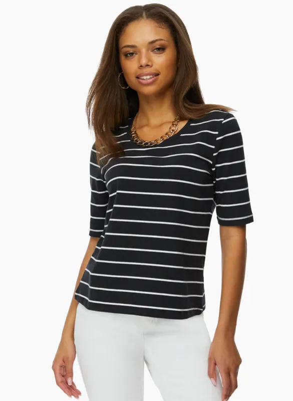 Stripe Print Tee sold by Laura