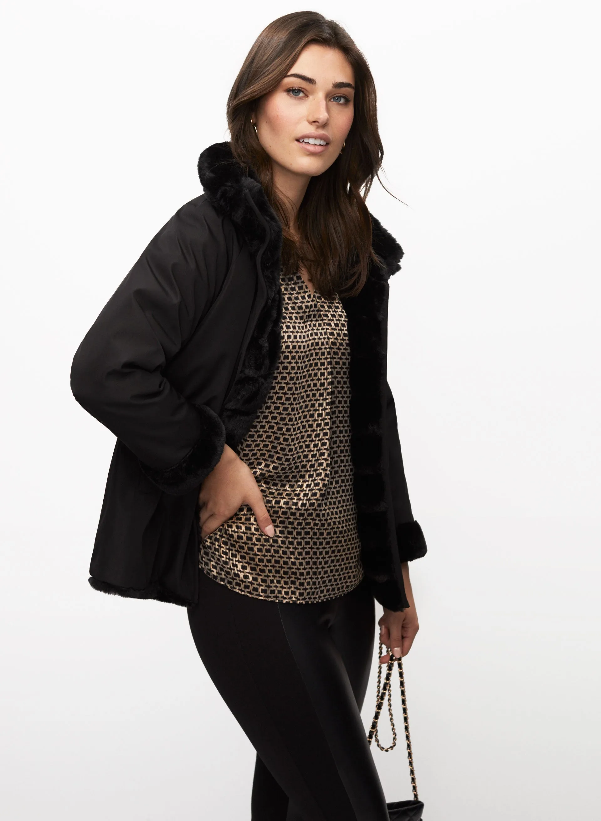 Reversible Faux Fur Coat sold by Laura product image thumbnail 5