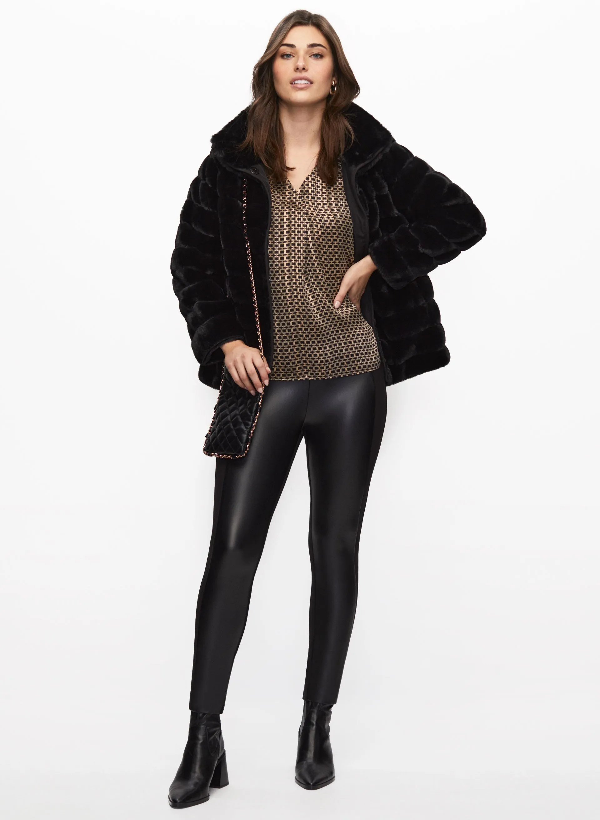 Reversible Faux Fur Coat sold by Laura product image thumbnail 3