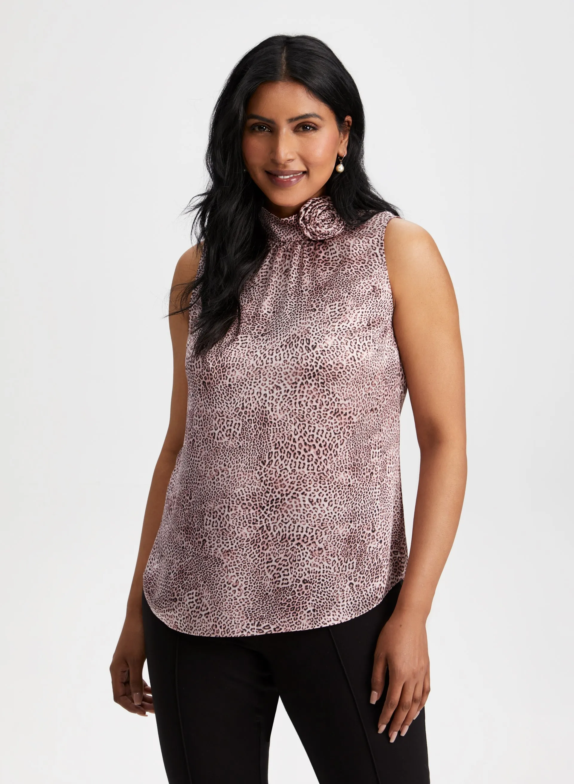 Sleeveless Leopard Print Top sold by Laura product image thumbnail 5