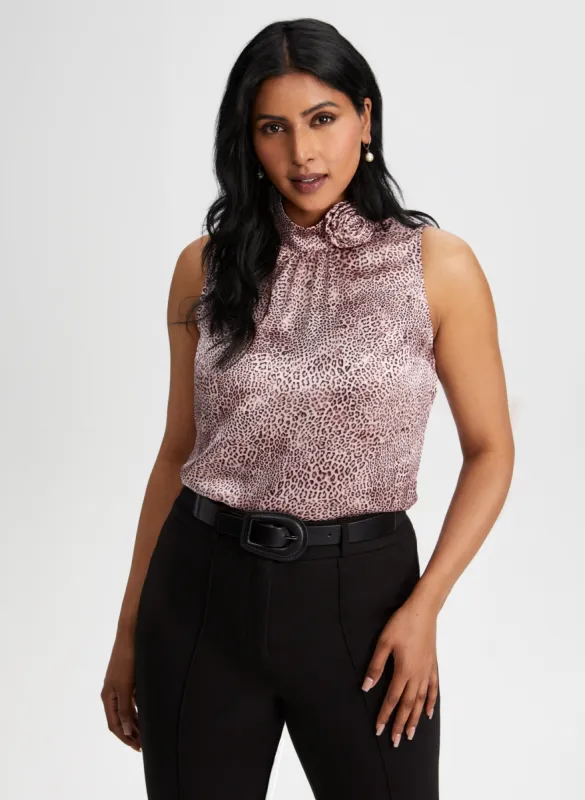 Sleeveless Leopard Print Top sold by Laura
