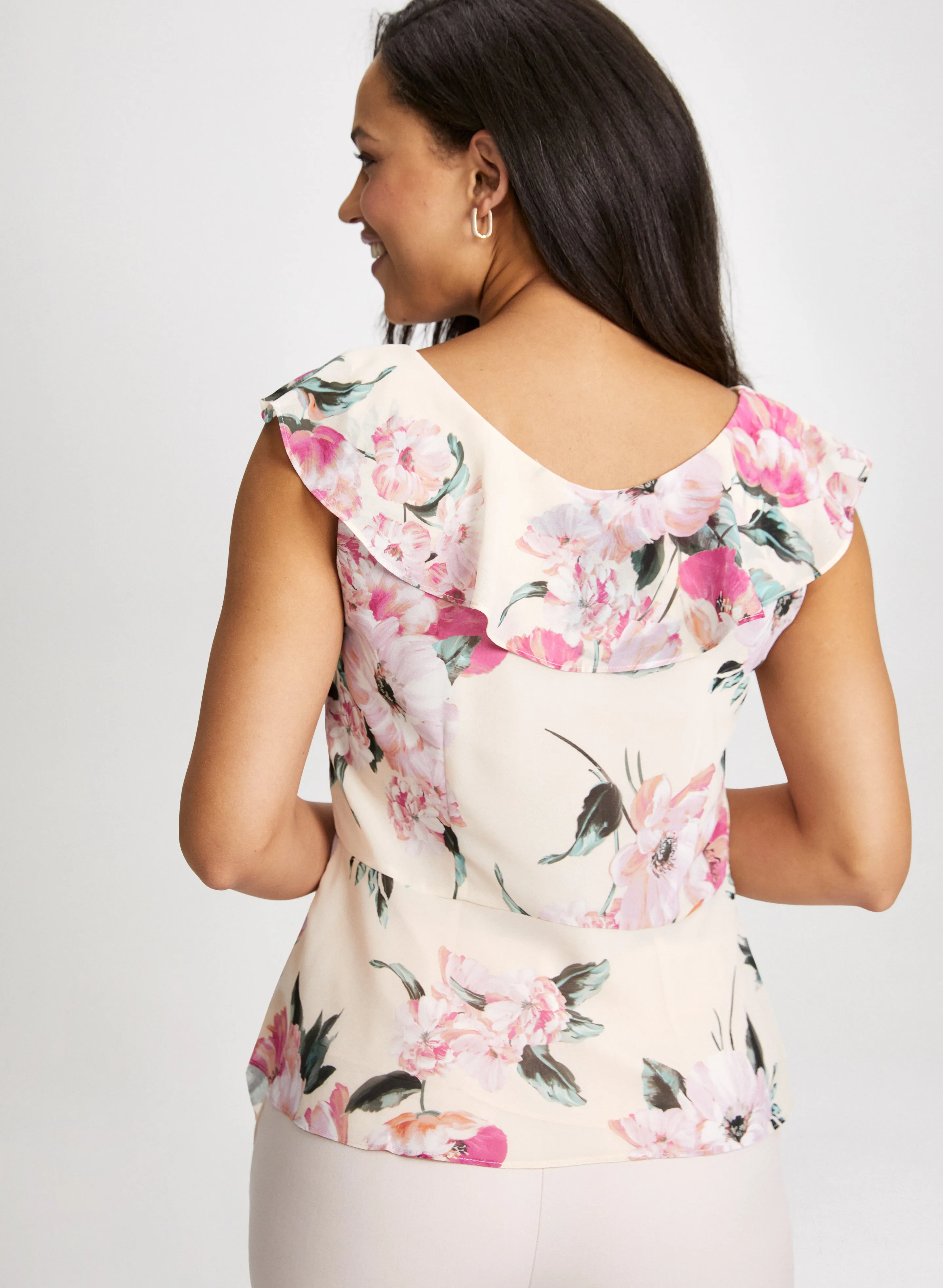 Floral Print Ruffle Blouse sold by Laura product image thumbnail 3