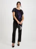 Zebra Print Blouse & Pearl Detail Pants sold by Laura