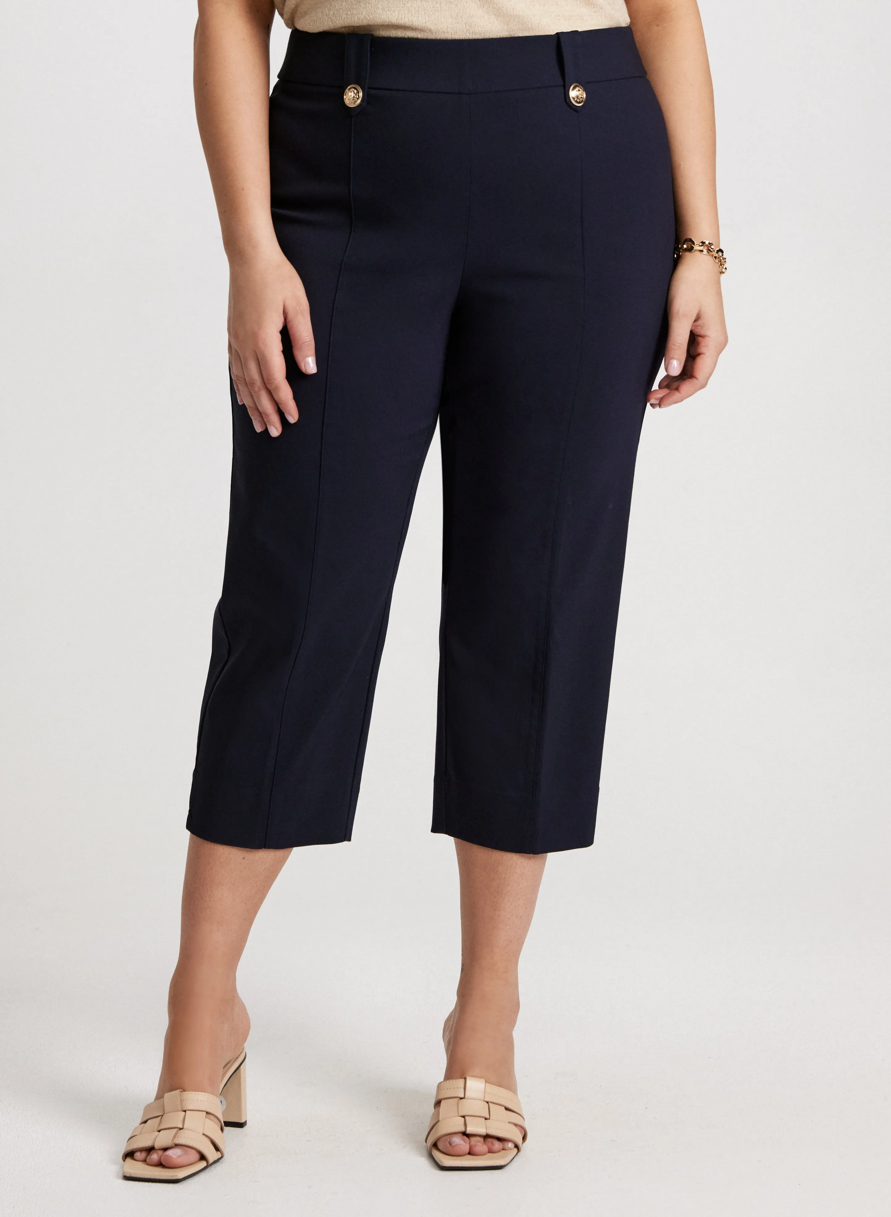 Side Slit Pull-On Capris sold by Laura