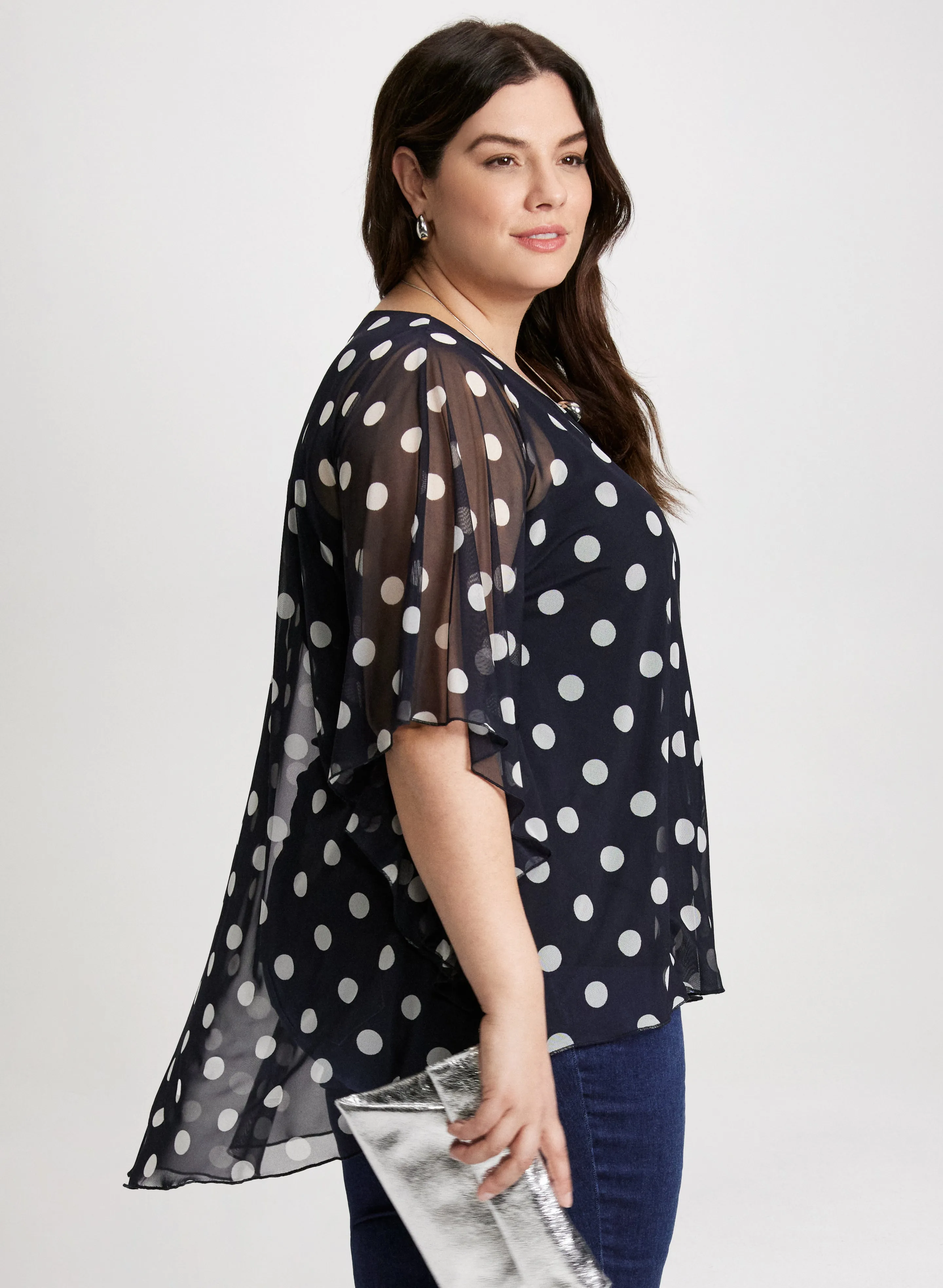 Mesh Polka Dot Top sold by Laura product image thumbnail 5