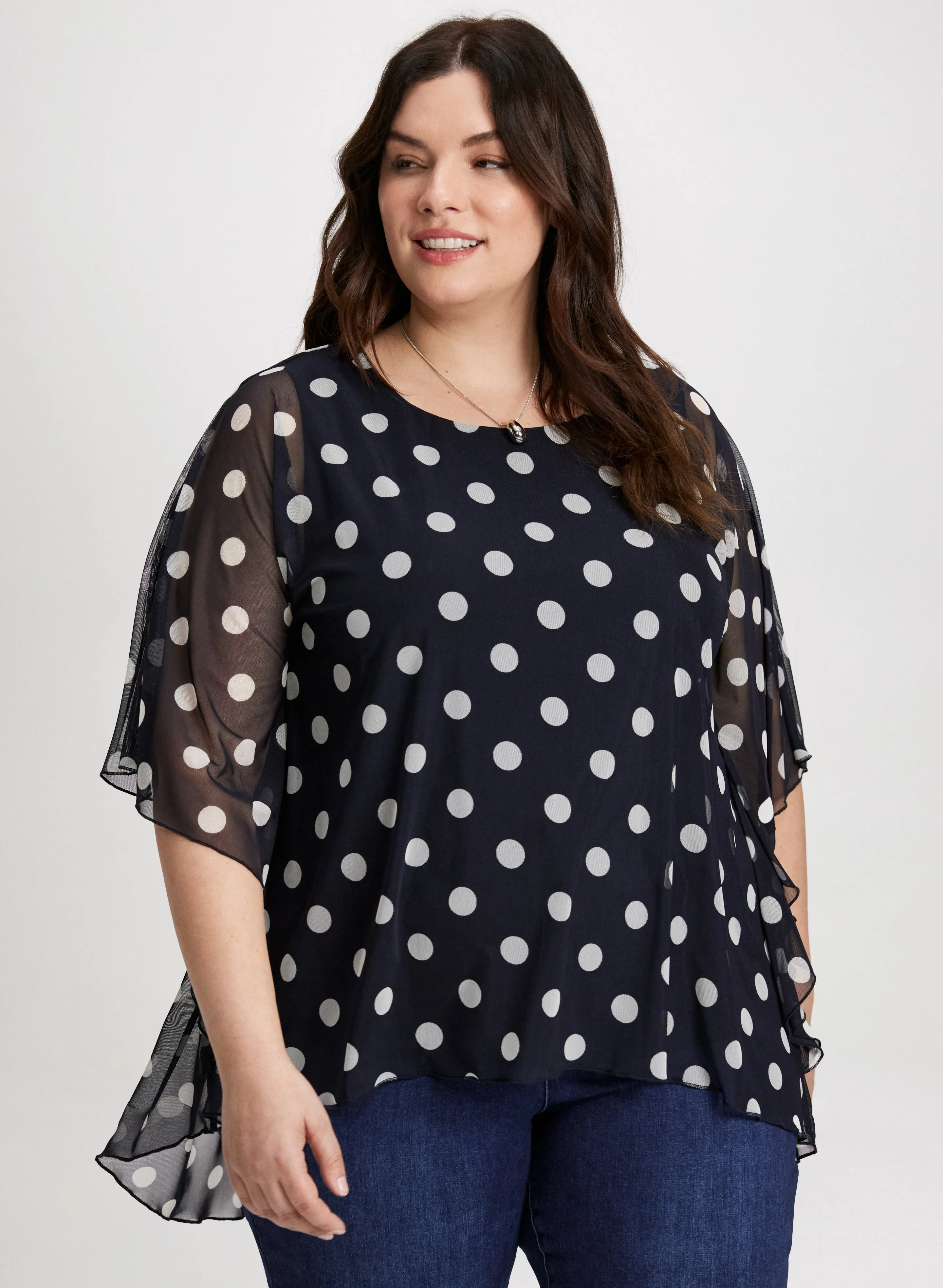 Mesh Polka Dot Top sold by Laura