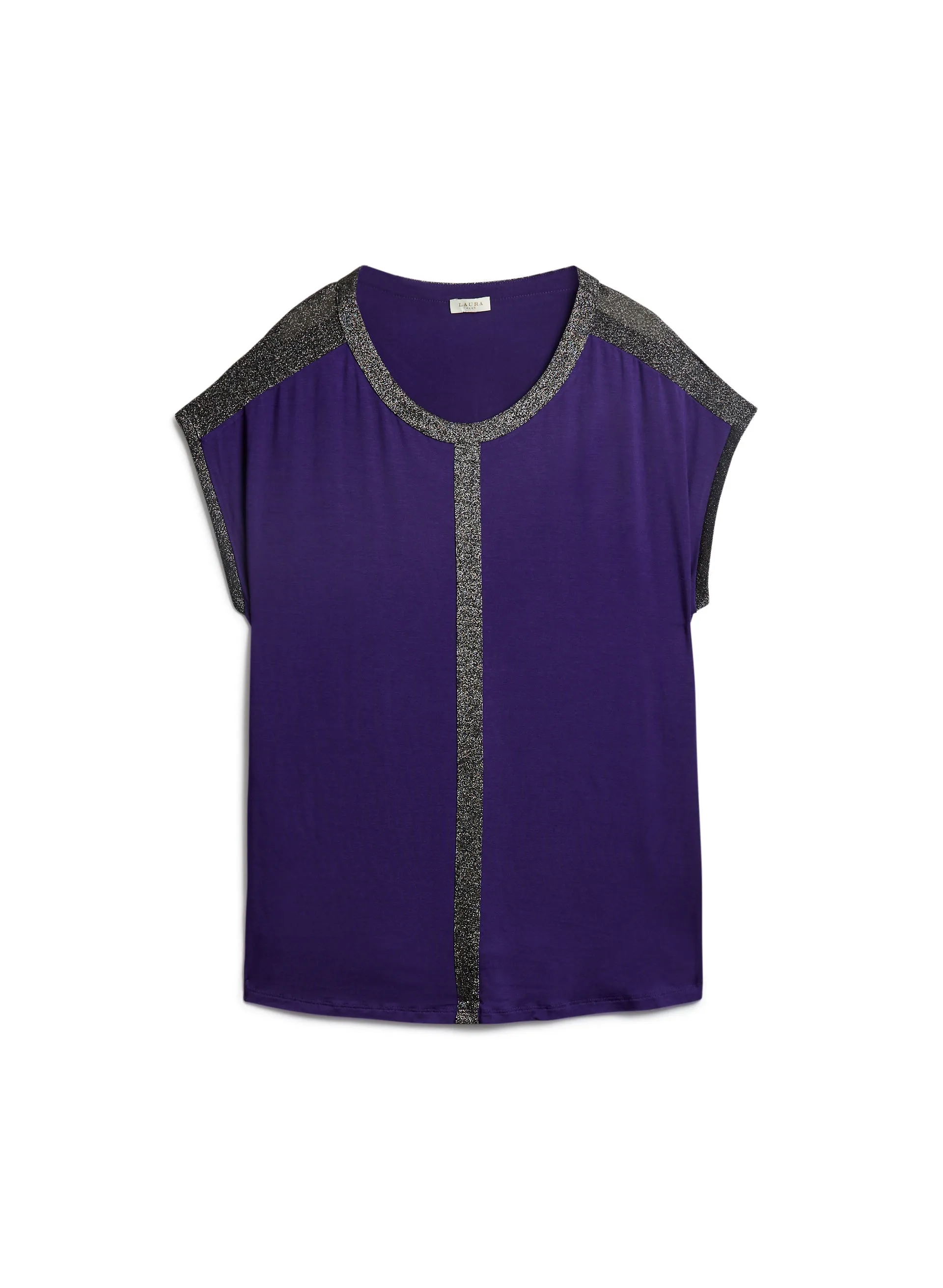 Glitter Trim Tee sold by Laura product image thumbnail 5