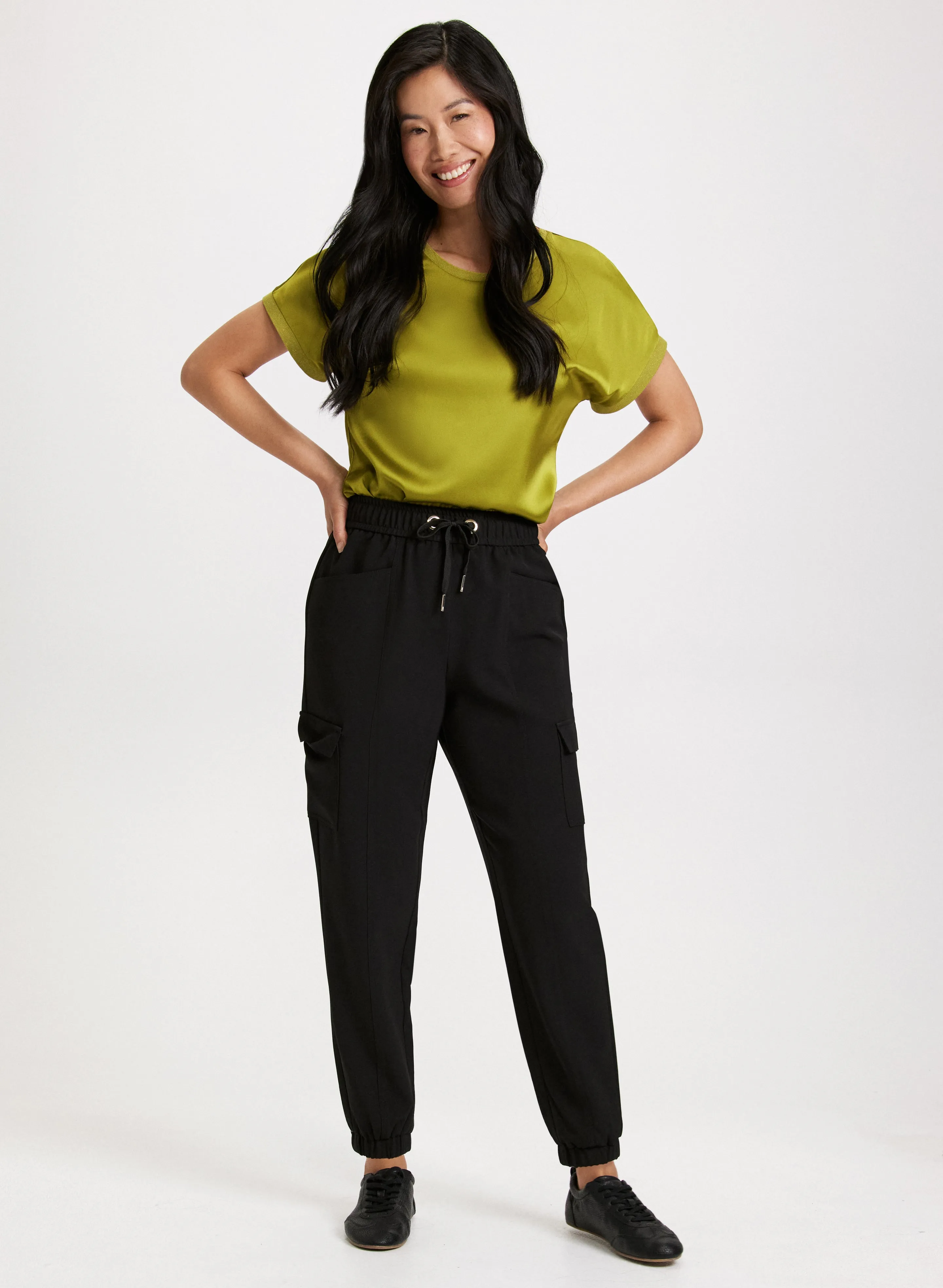 Satin Top & Cargo Pants sold by Laura