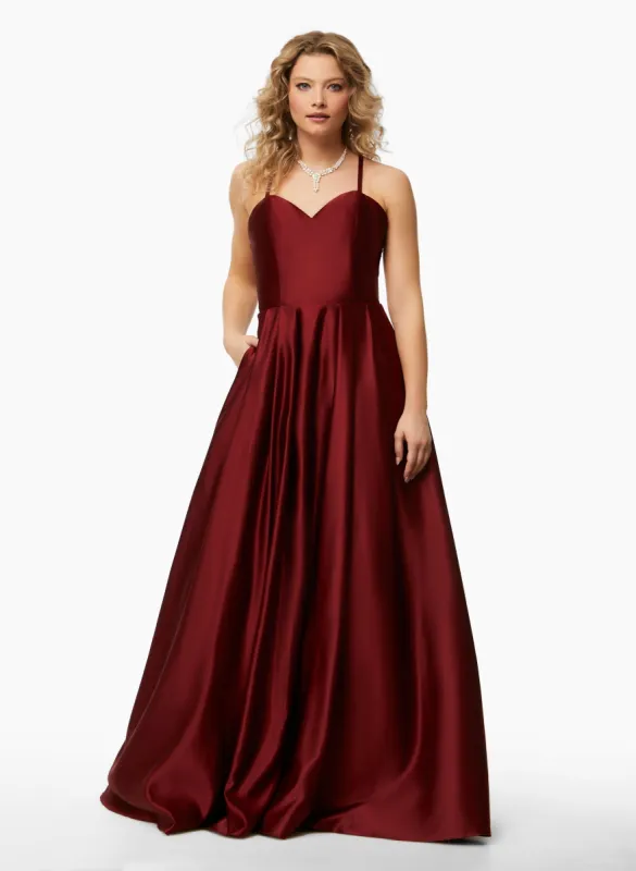 Sweetheart Neck Satin Ball Gown sold by Laura