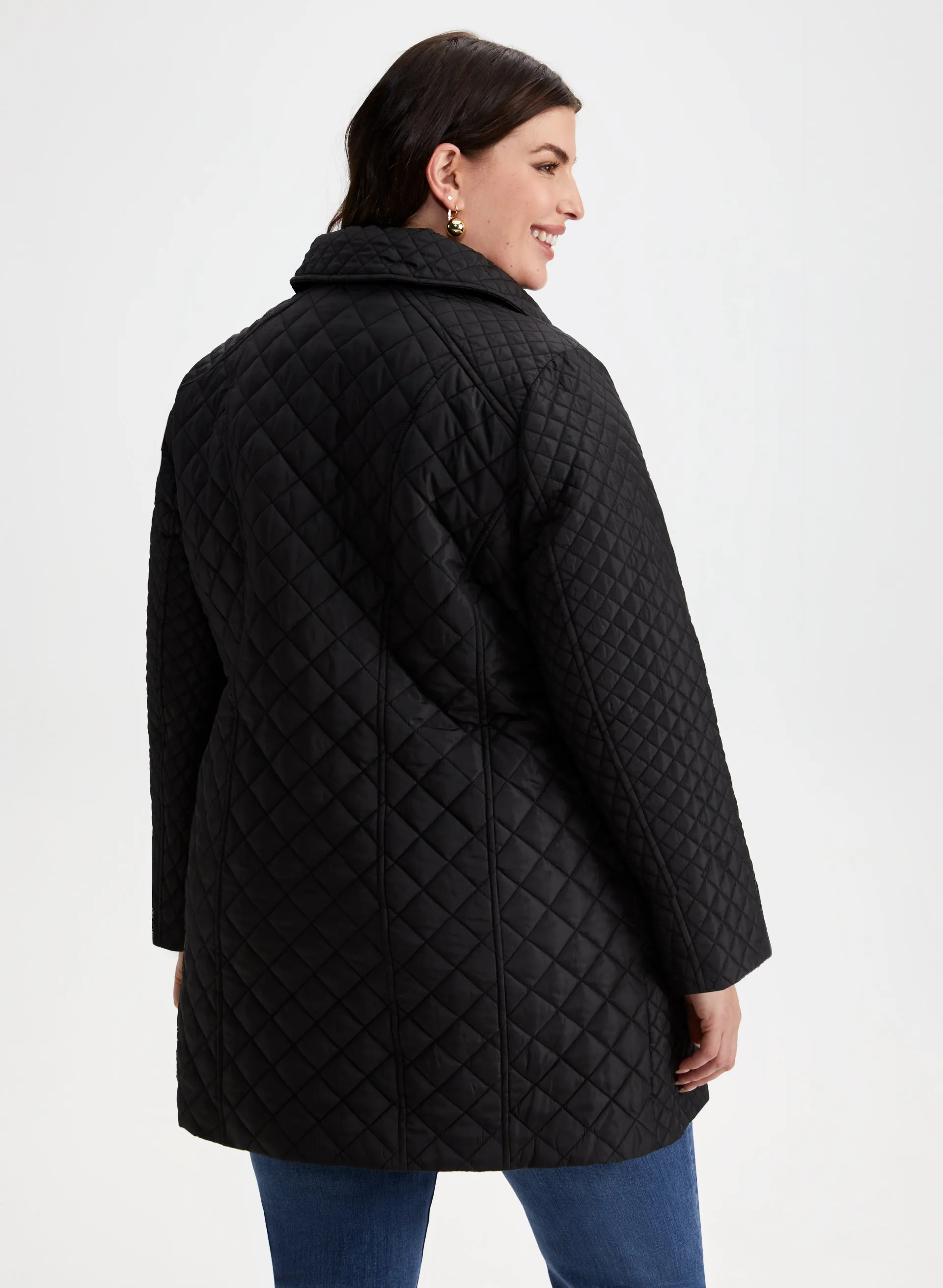 Diamond Quilted Vegan Down Coat sold by Laura product image thumbnail 4