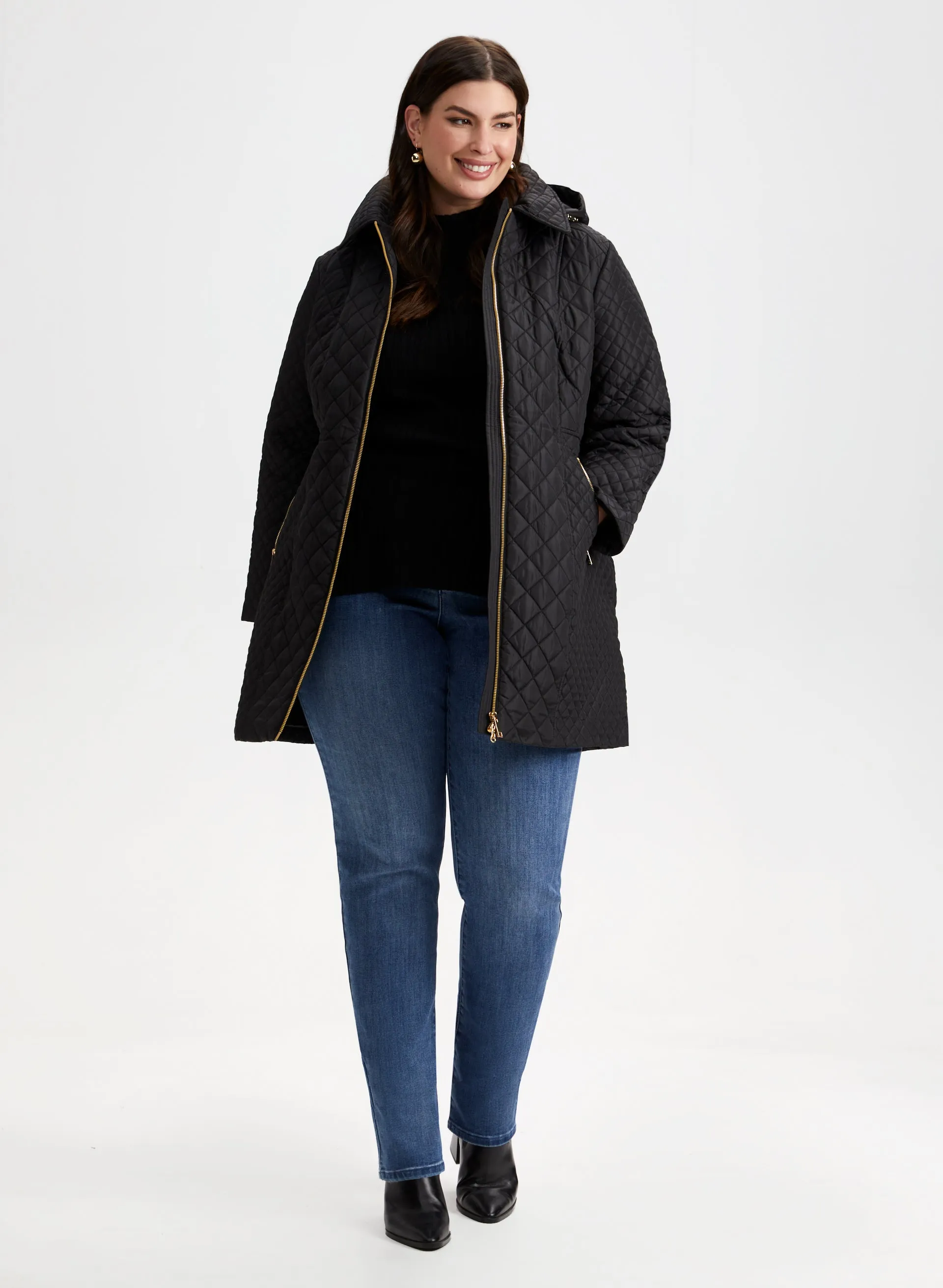 Diamond Quilted Vegan Down Coat sold by Laura product image thumbnail 3