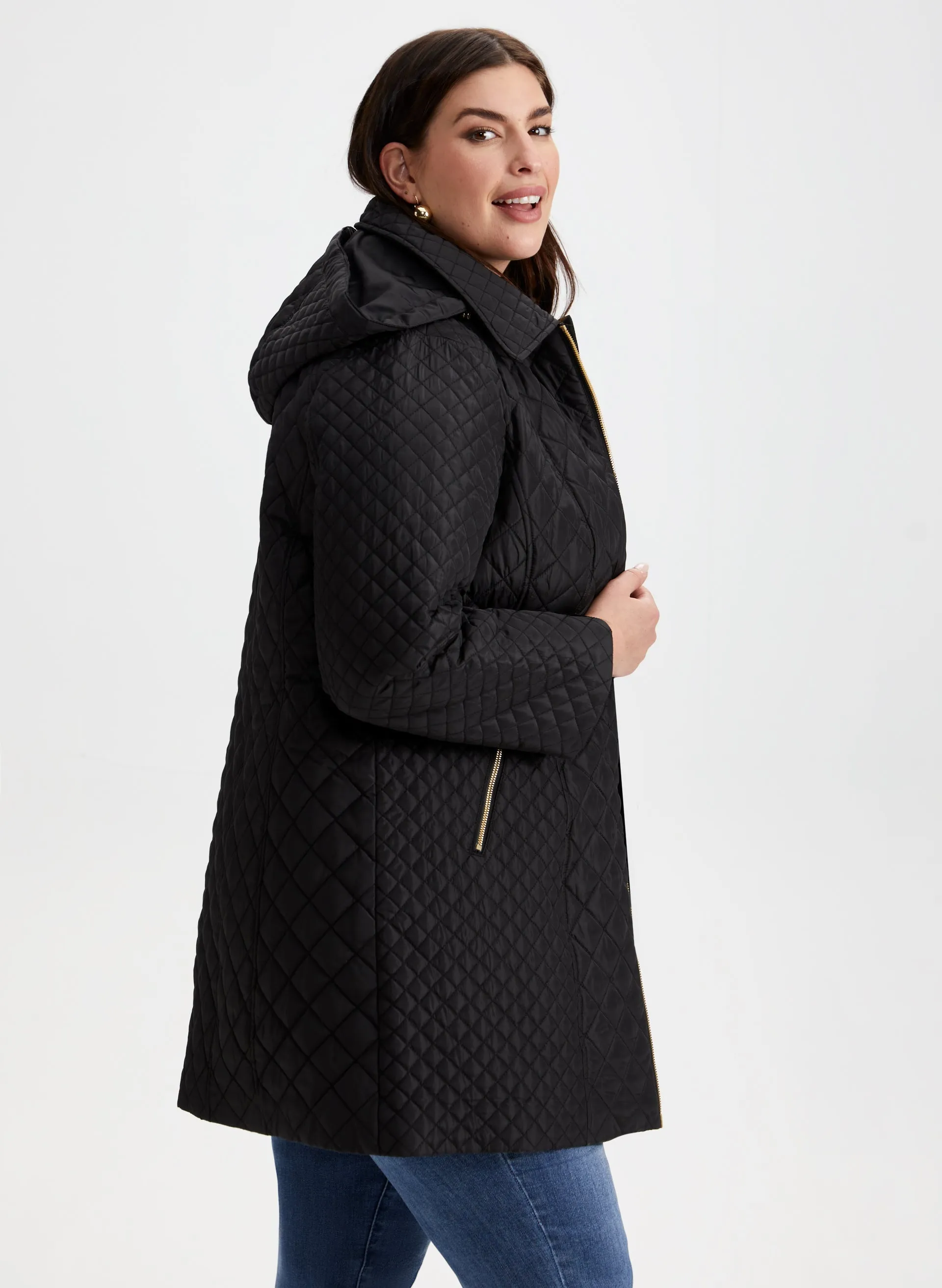 Diamond Quilted Vegan Down Coat sold by Laura product image thumbnail 2