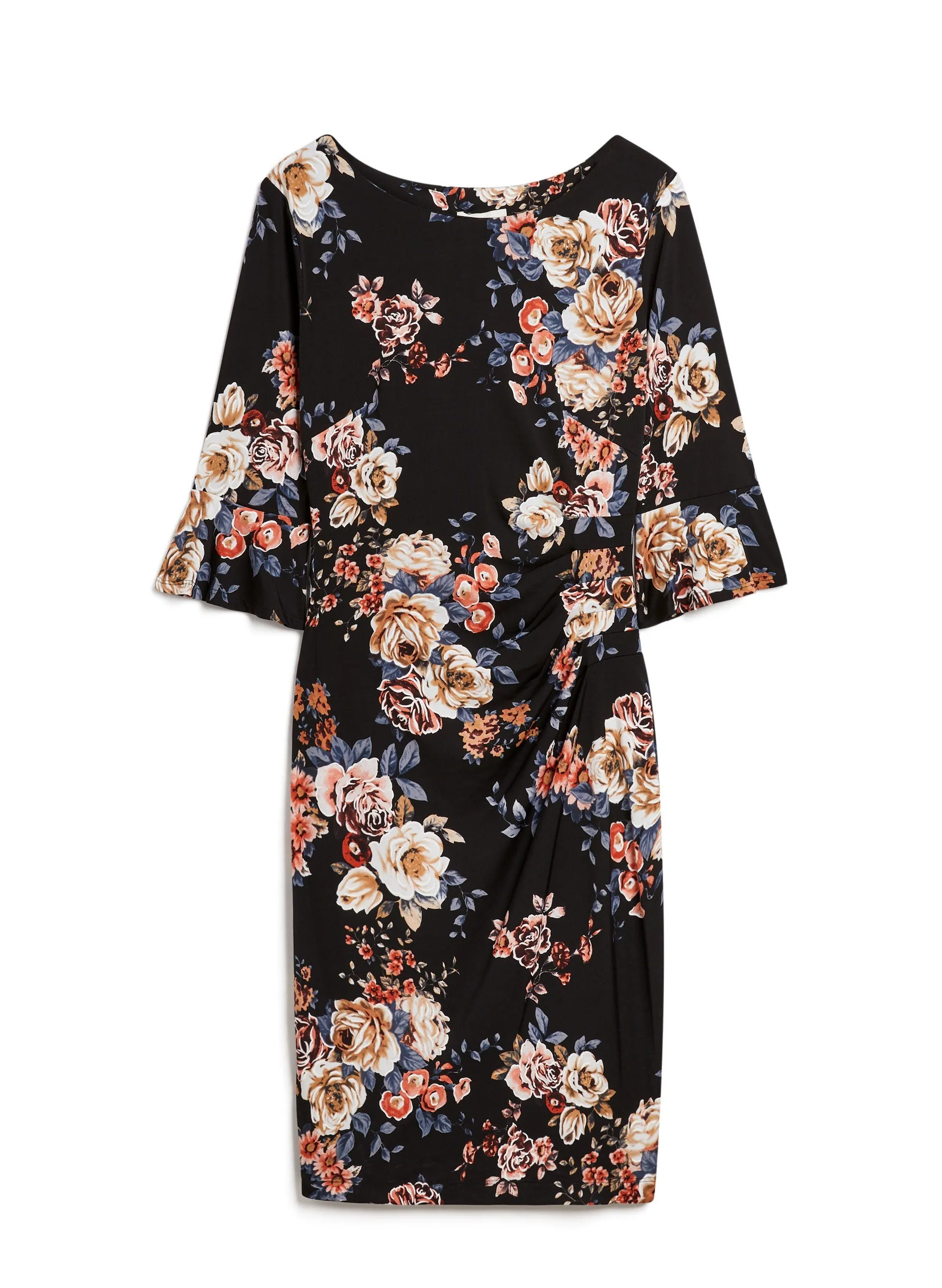 Floral Print 3/4 Sleeve Dress sold by Laura product image thumbnail 3