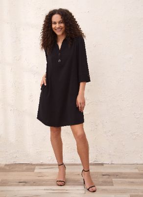 3/4 Sleeve Satin Crepe Dress sold by Laura