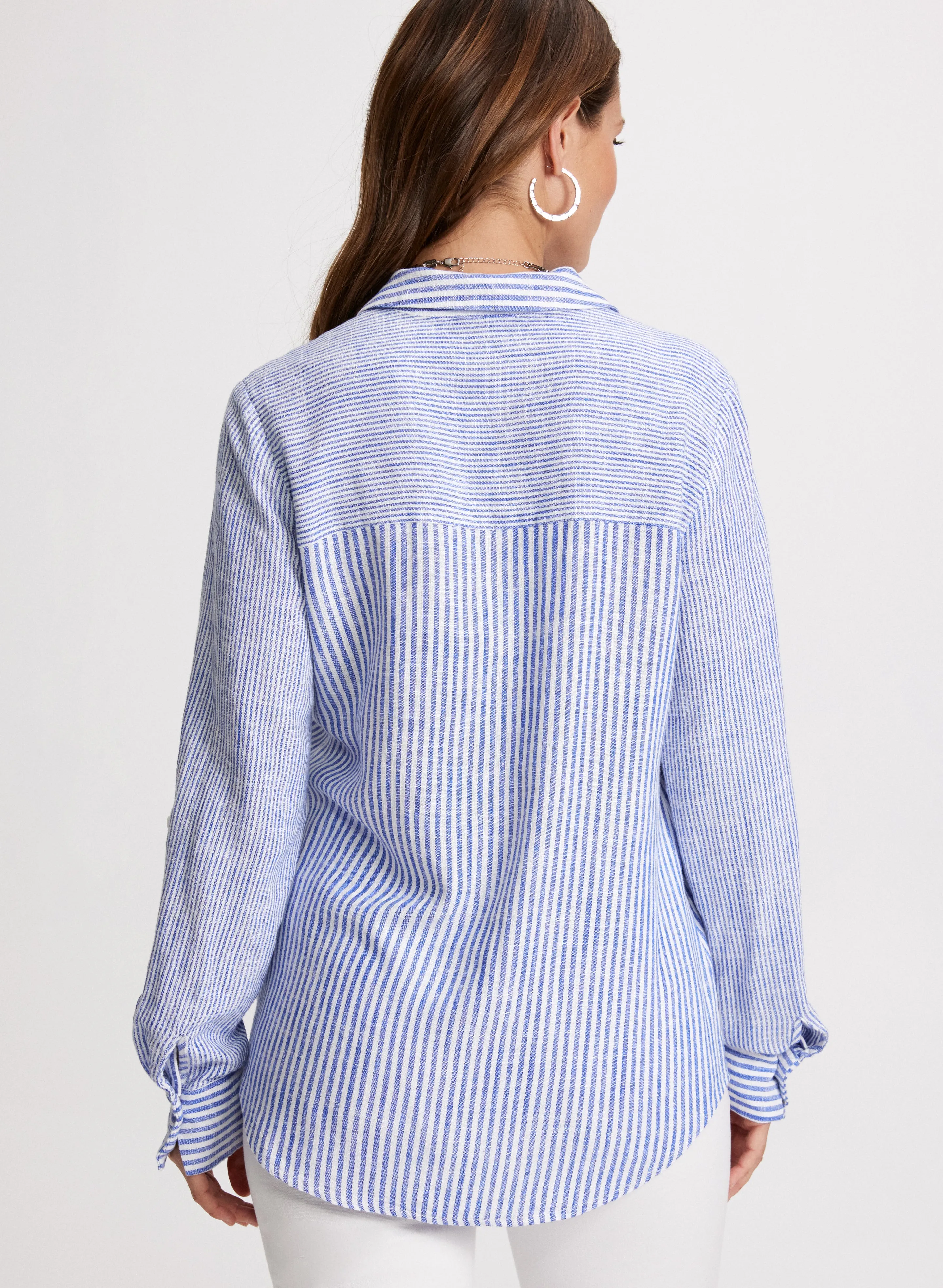 Striped Linen-Blend Blouse sold by Laura product image thumbnail 4
