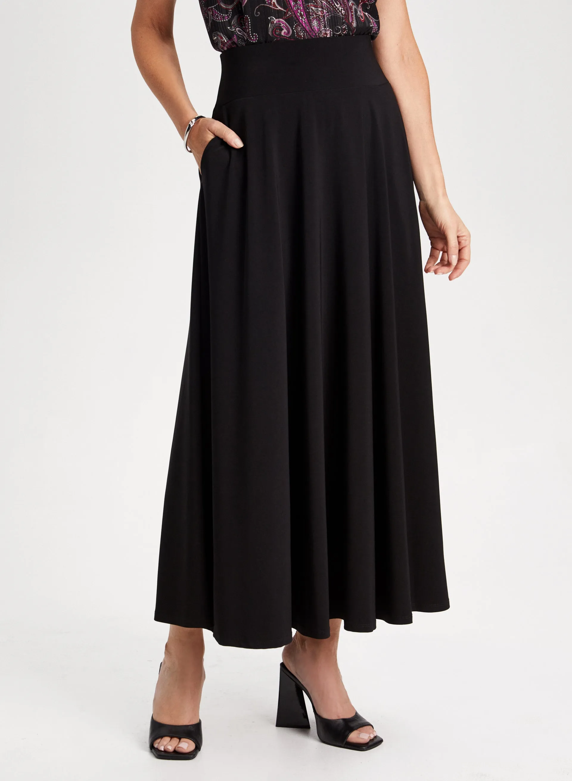 Pull-On Maxi Skirt With Pockets sold by Laura