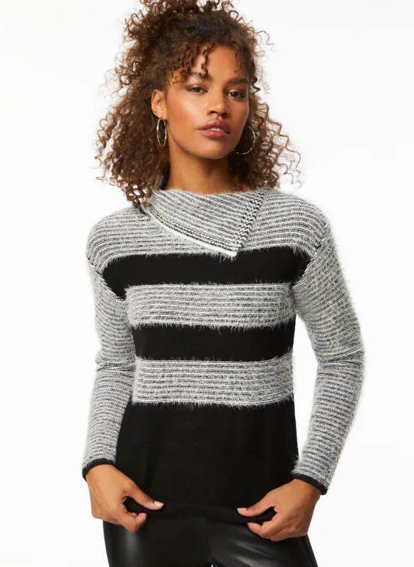 Fluffy Striped Sweater sold by Laura