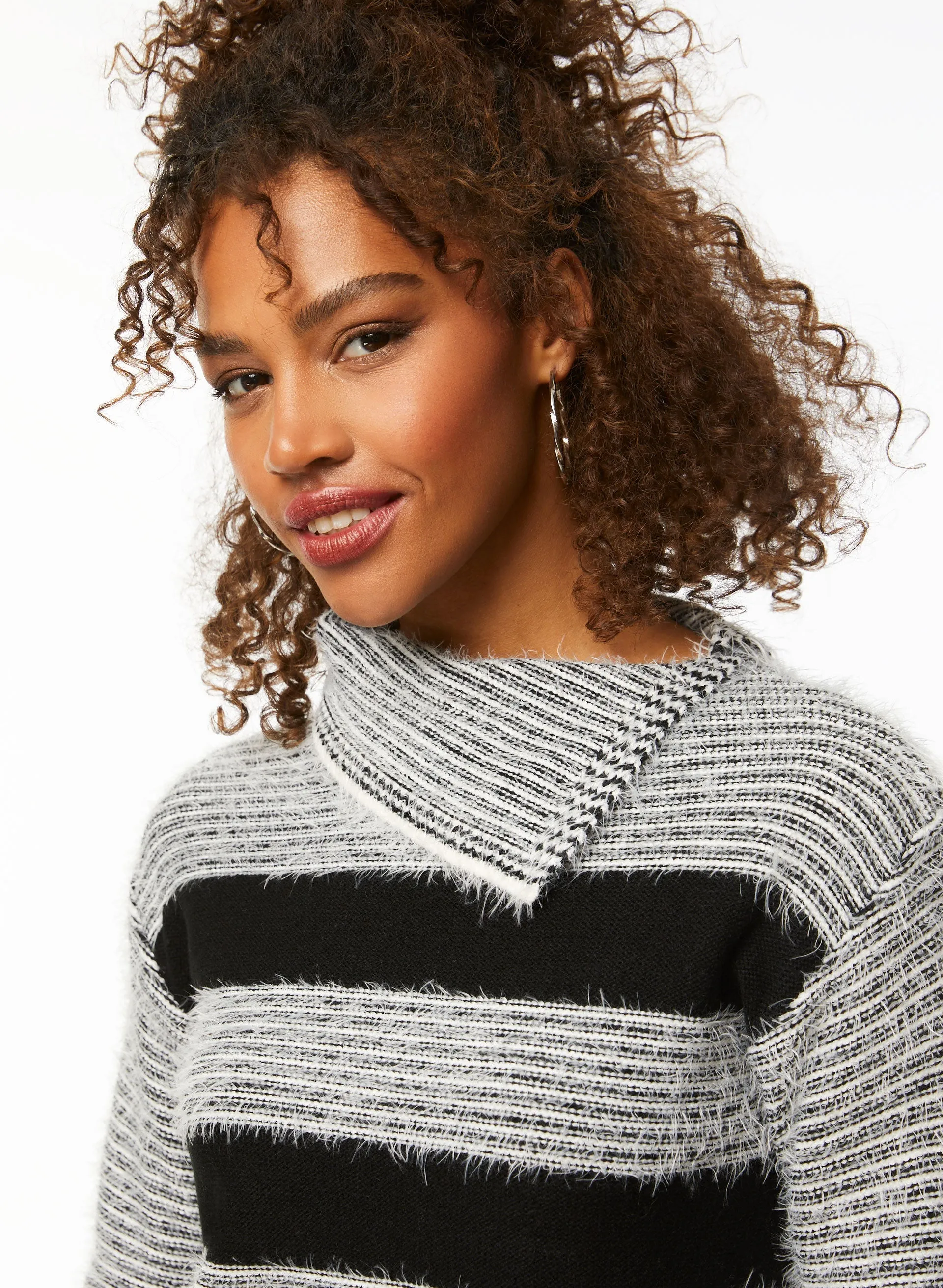 Fluffy Striped Sweater sold by Laura product image thumbnail 2