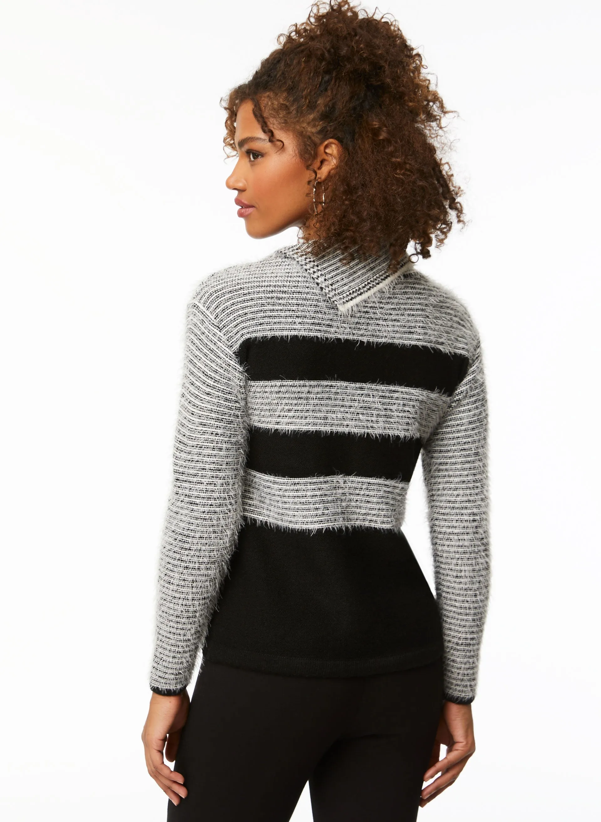 Fluffy Striped Sweater sold by Laura product image thumbnail 4