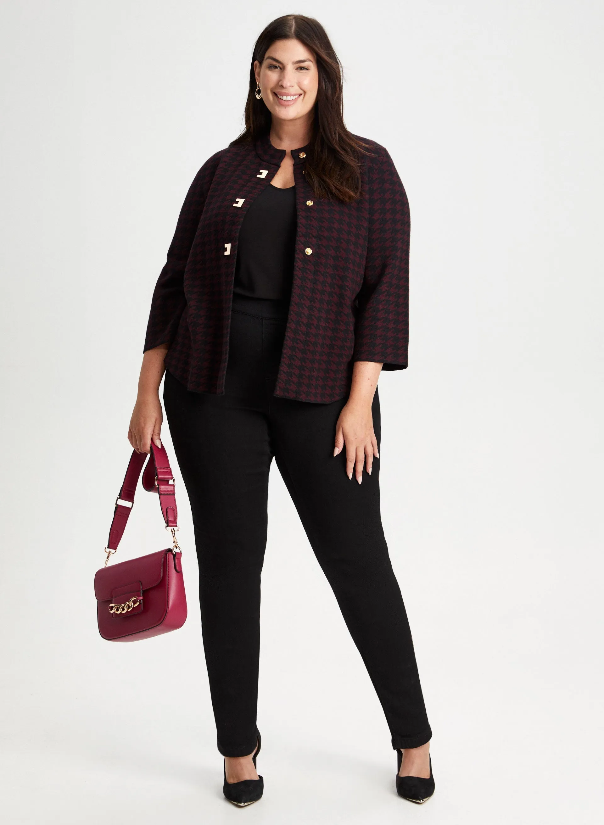 Houndstoooth Motif Cardigan sold by Laura product image thumbnail 3