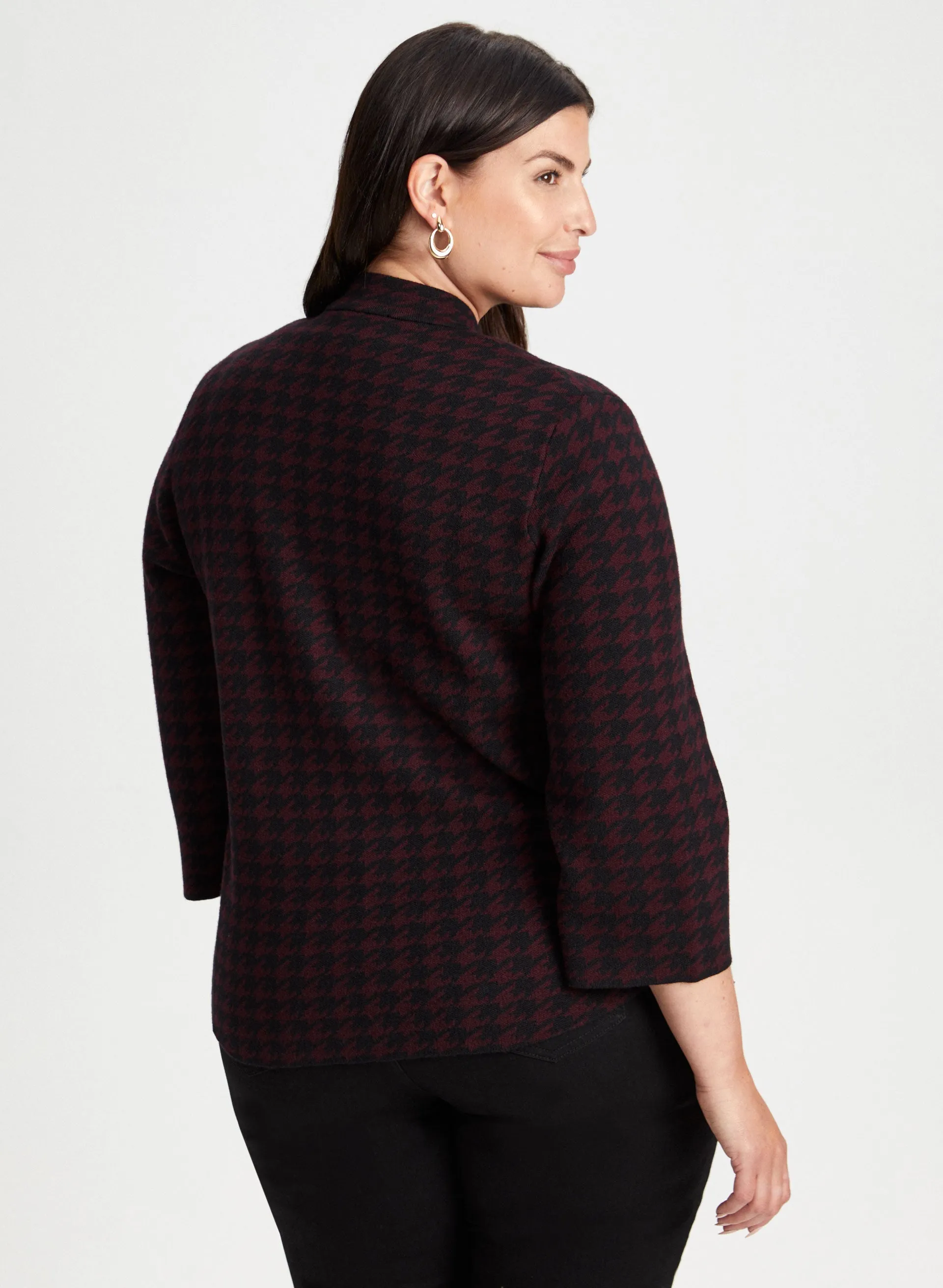 Houndstoooth Motif Cardigan sold by Laura product image thumbnail 4