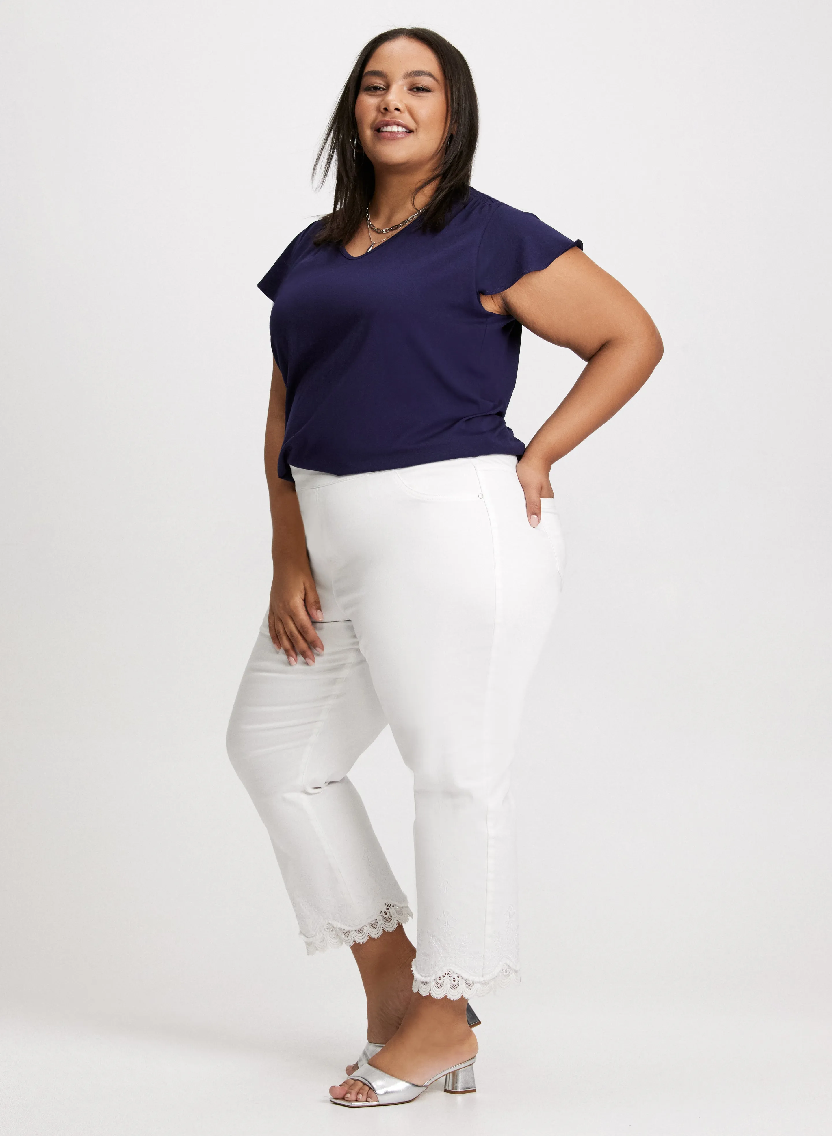 Ruched Detail Cap Sleeve T-Shirt sold by Laura product image thumbnail 3