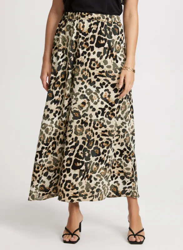 Long Leopard Print Skirt sold by Laura