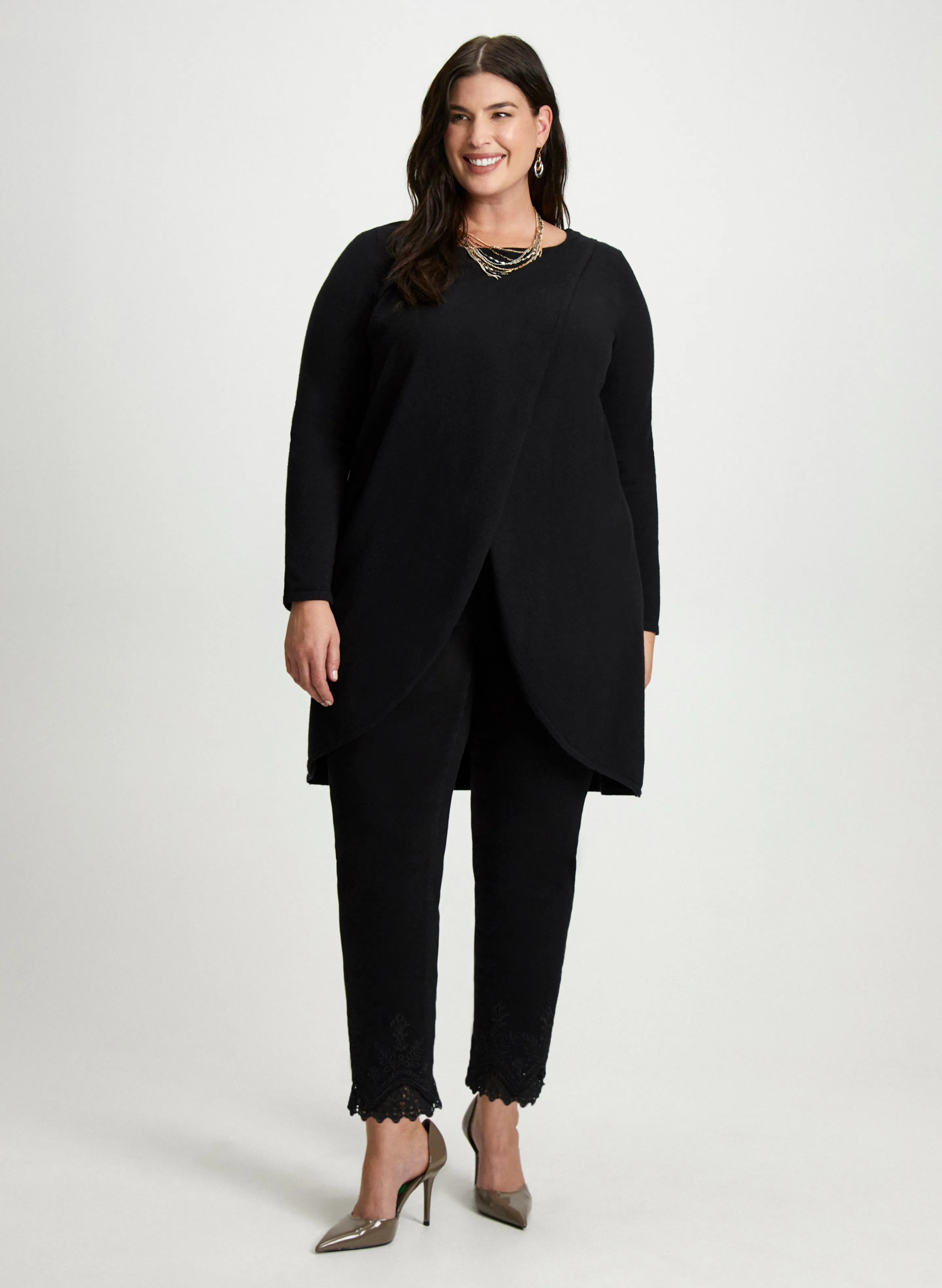 Layered Tunic Top & Lace Hem Pants sold by Laura