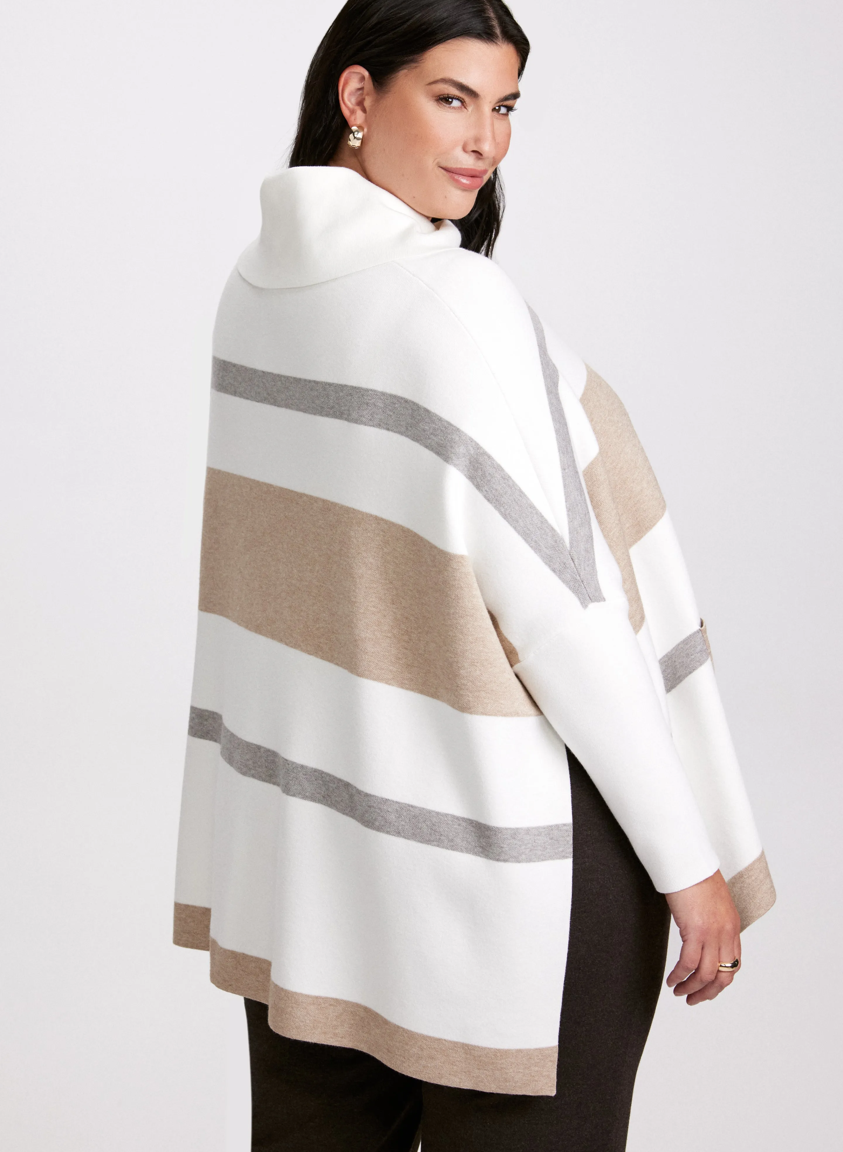 Joseph Ribkoff - Striped Poncho Sweater sold by Laura product image thumbnail 4
