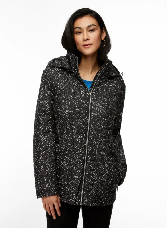 Dot Motif Quilted Coat sold by Laura