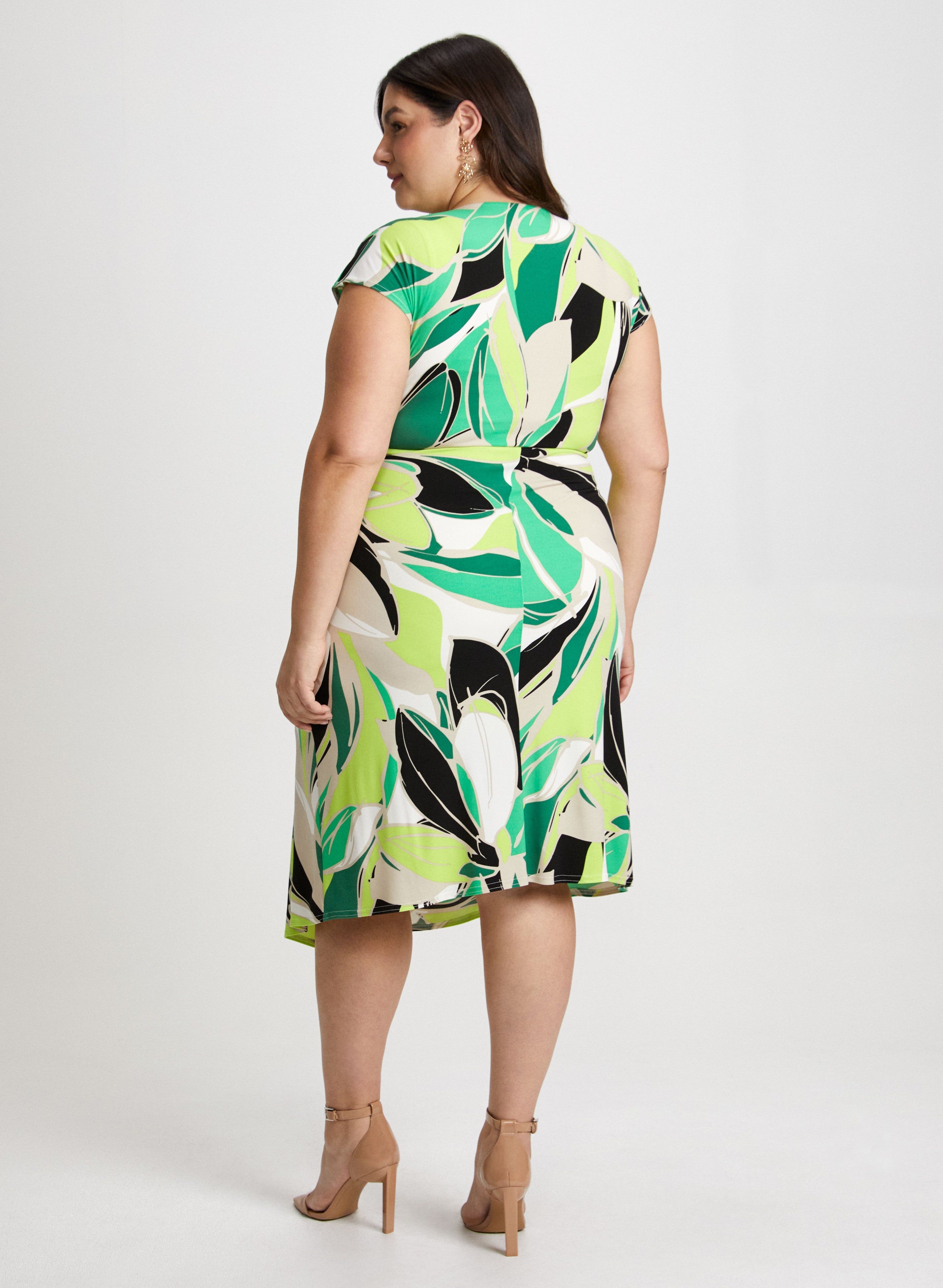 Abstract Print Wrap-Style Dress sold by Laura product image thumbnail 2