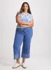 Abstract Floral T-Shirt & Embroidered Capri Jeans sold by Laura